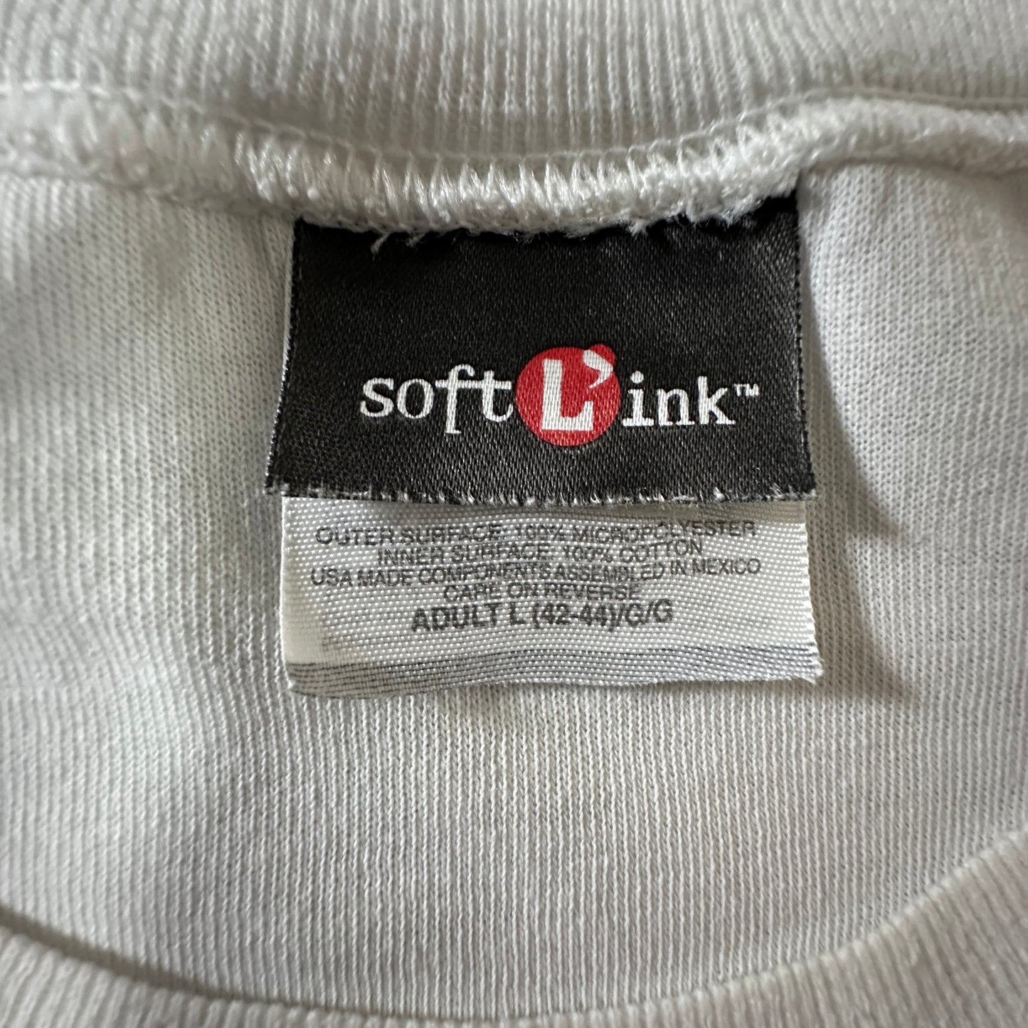 White Line Art Graphic T-Shirt L