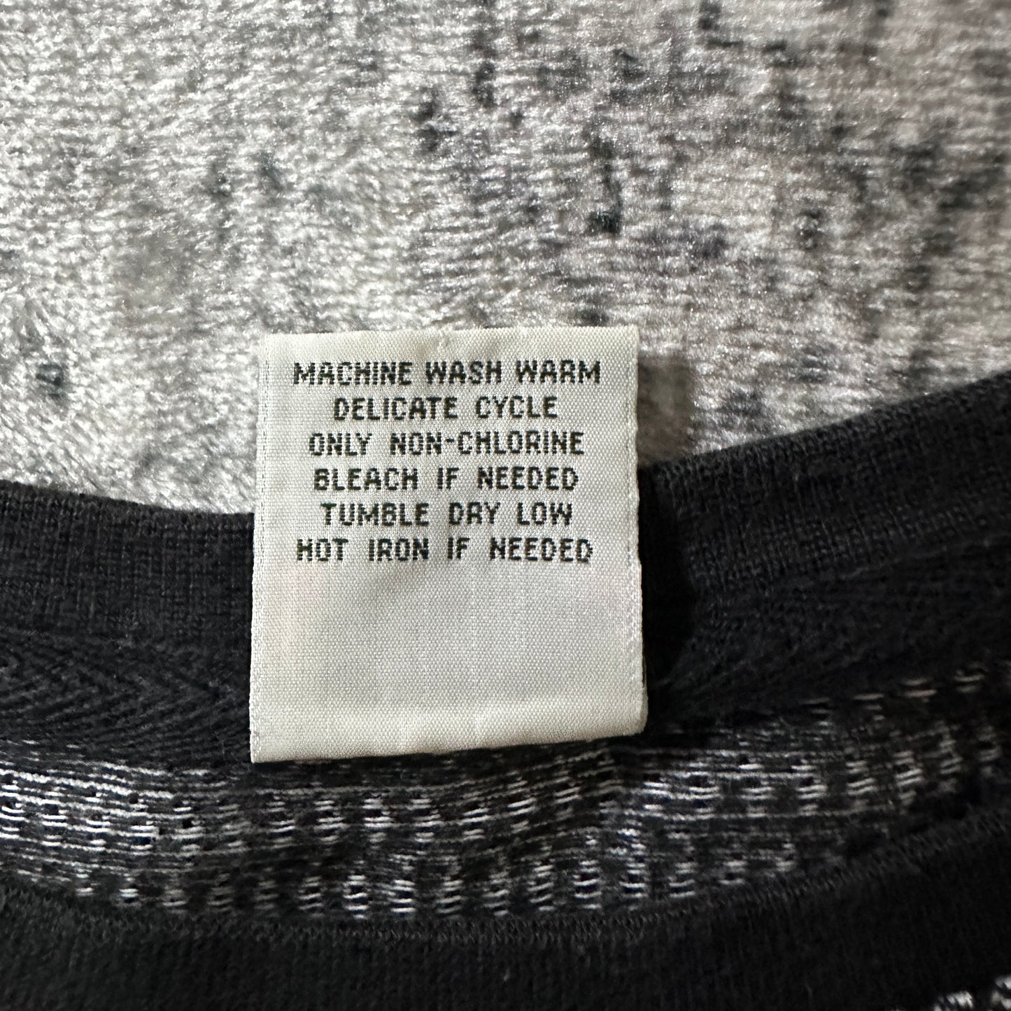 Patterned Ringer T-Shirt XL Black White