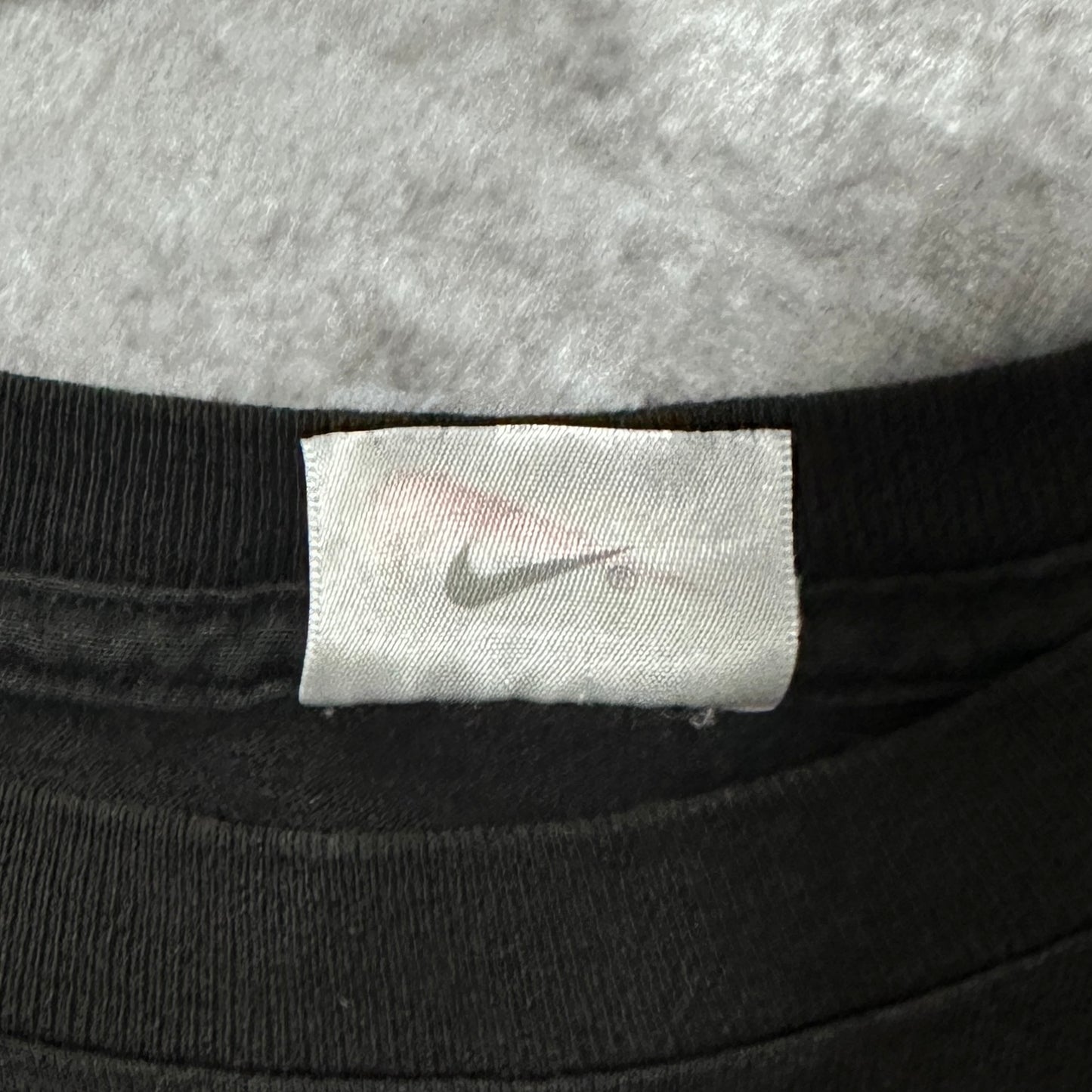 Nike Cotton Center Swoosh T-Shirt XL Black Silver