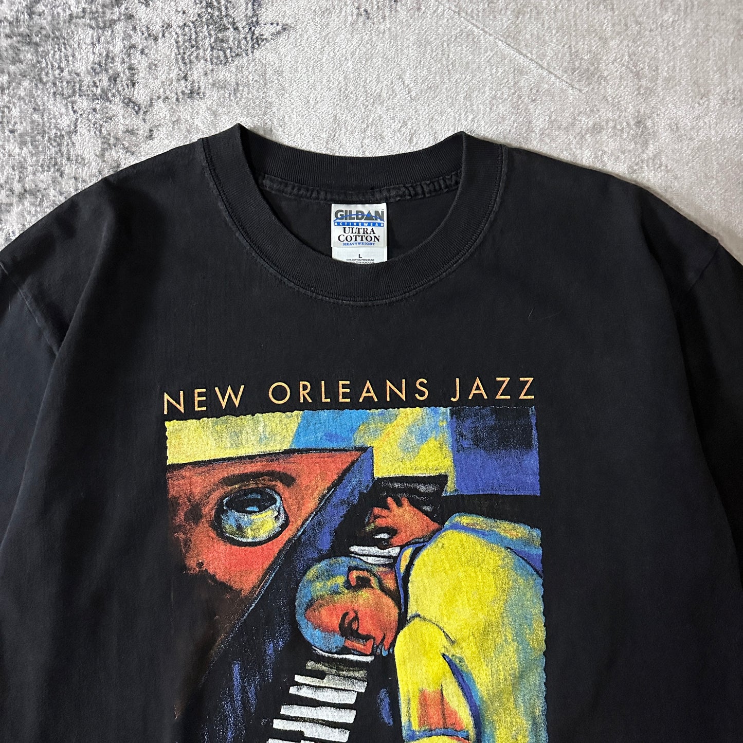 Margaret Slade KelleyNew Orleans Jazz Graphic T-Shirt L Black