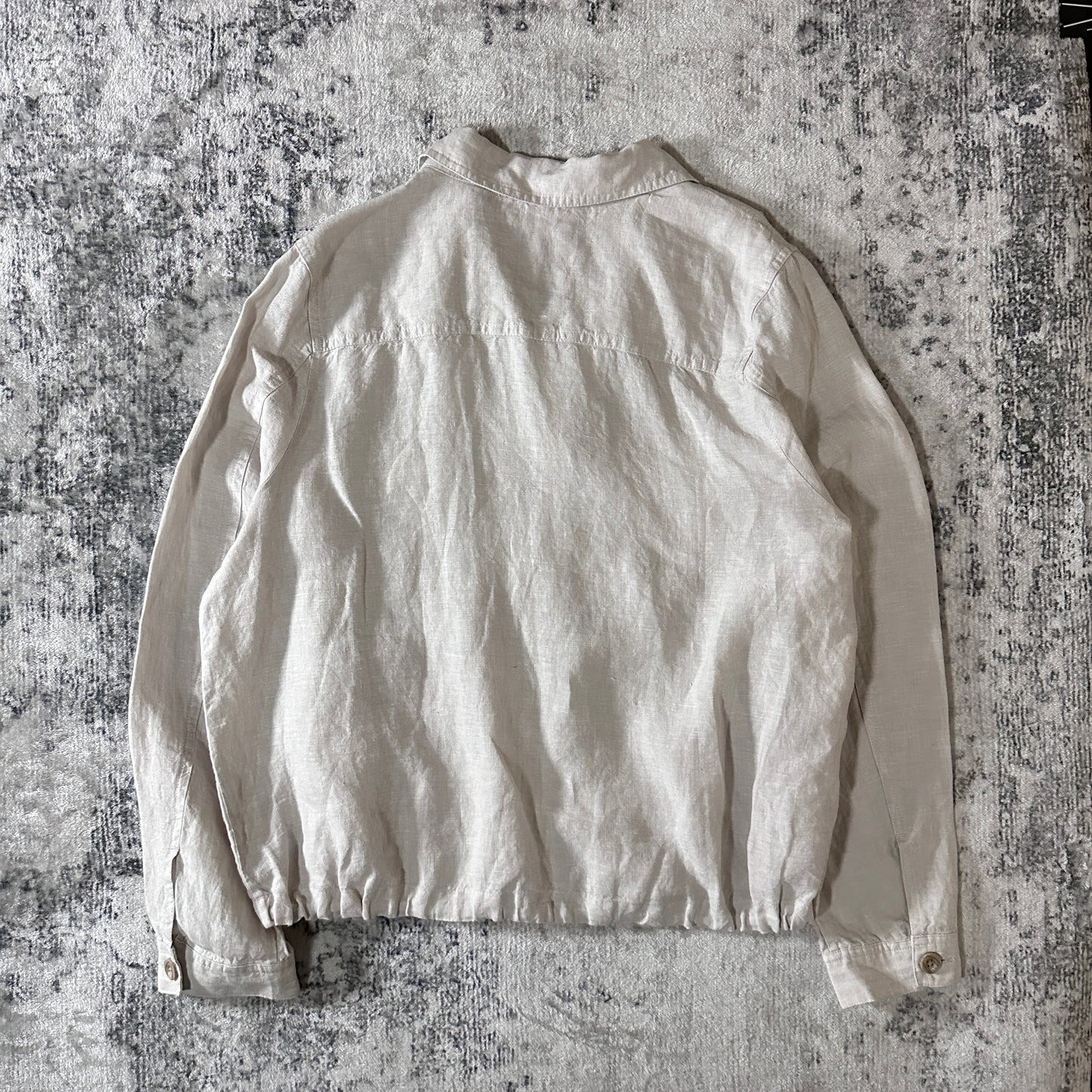 Linen Drawstring Jacket L/G Natural