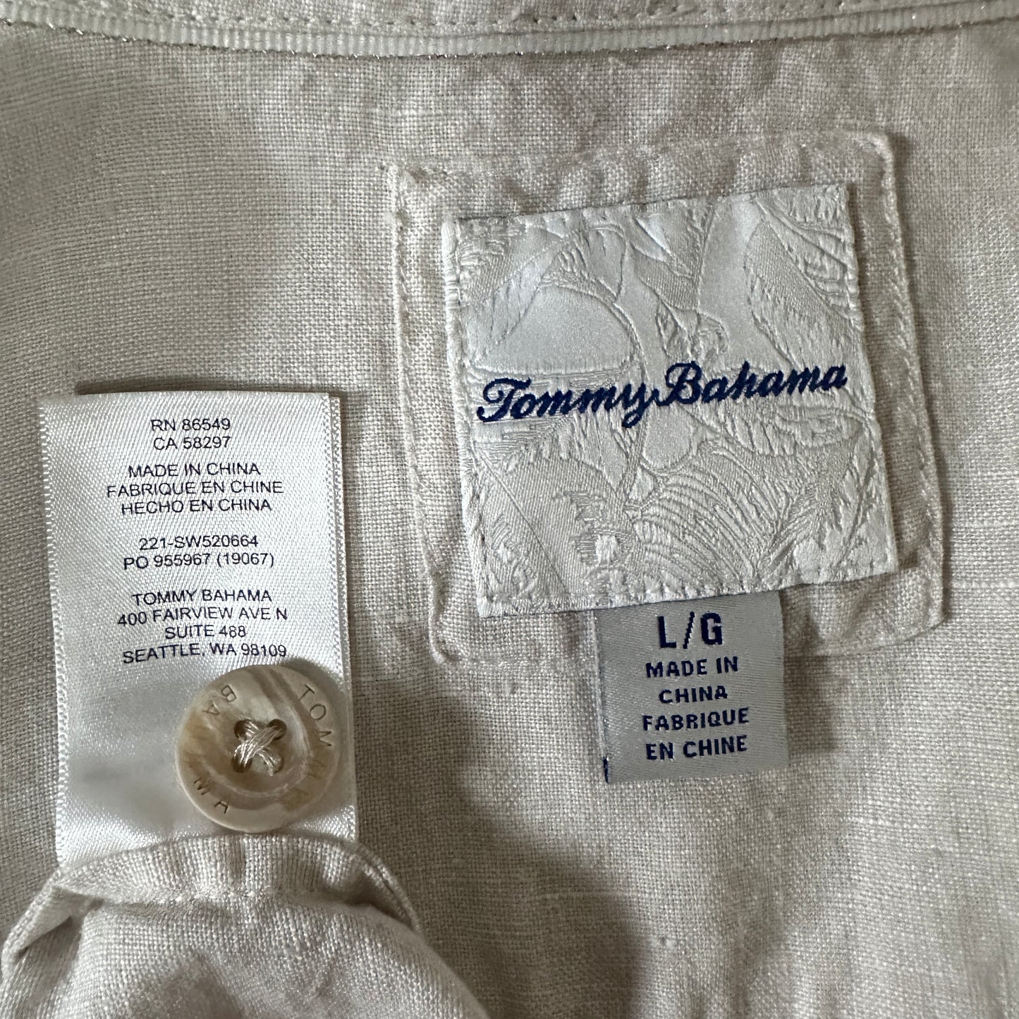 Linen Drawstring Jacket L/G Natural