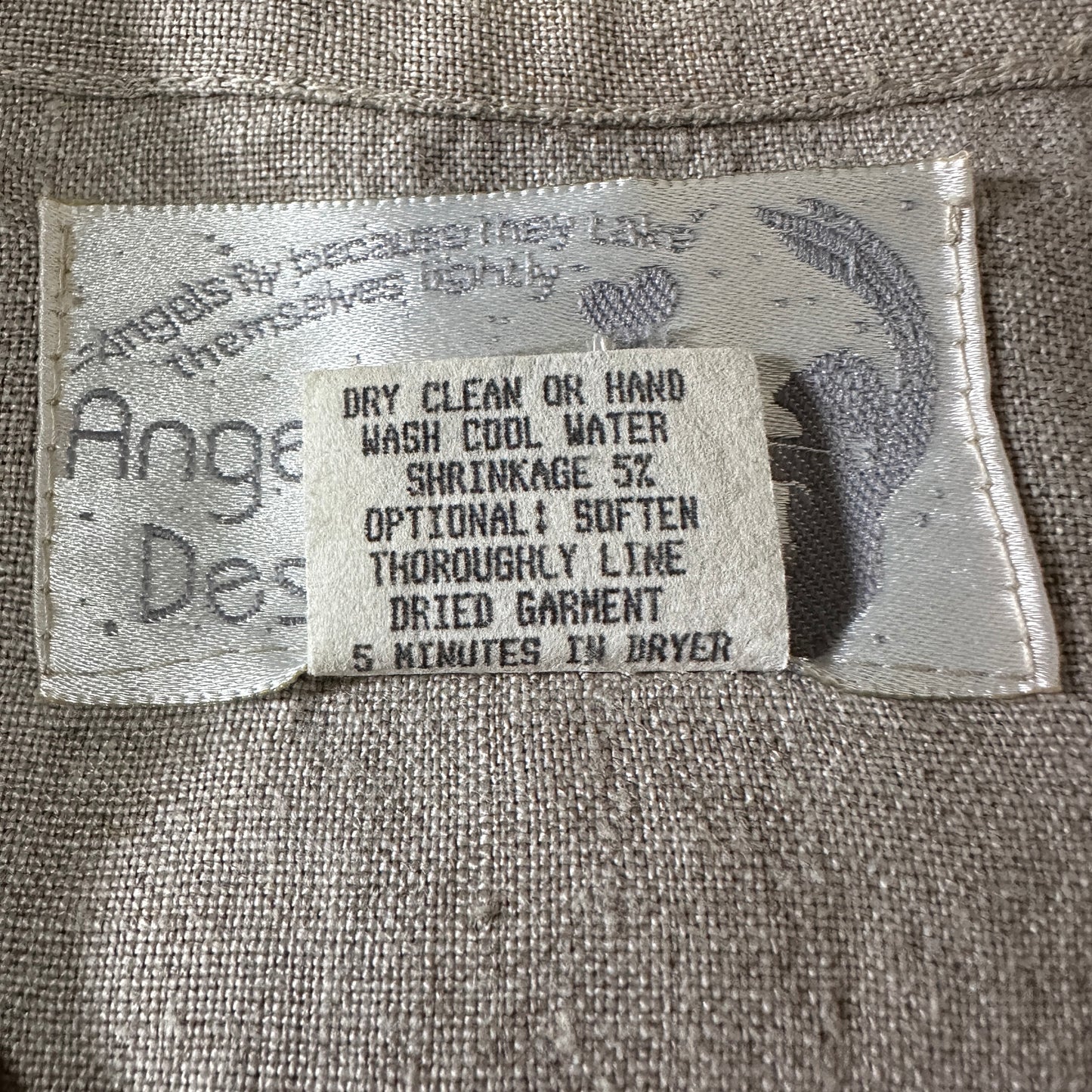 FLAX Linen Jacket Large Natural Beige Made in USA