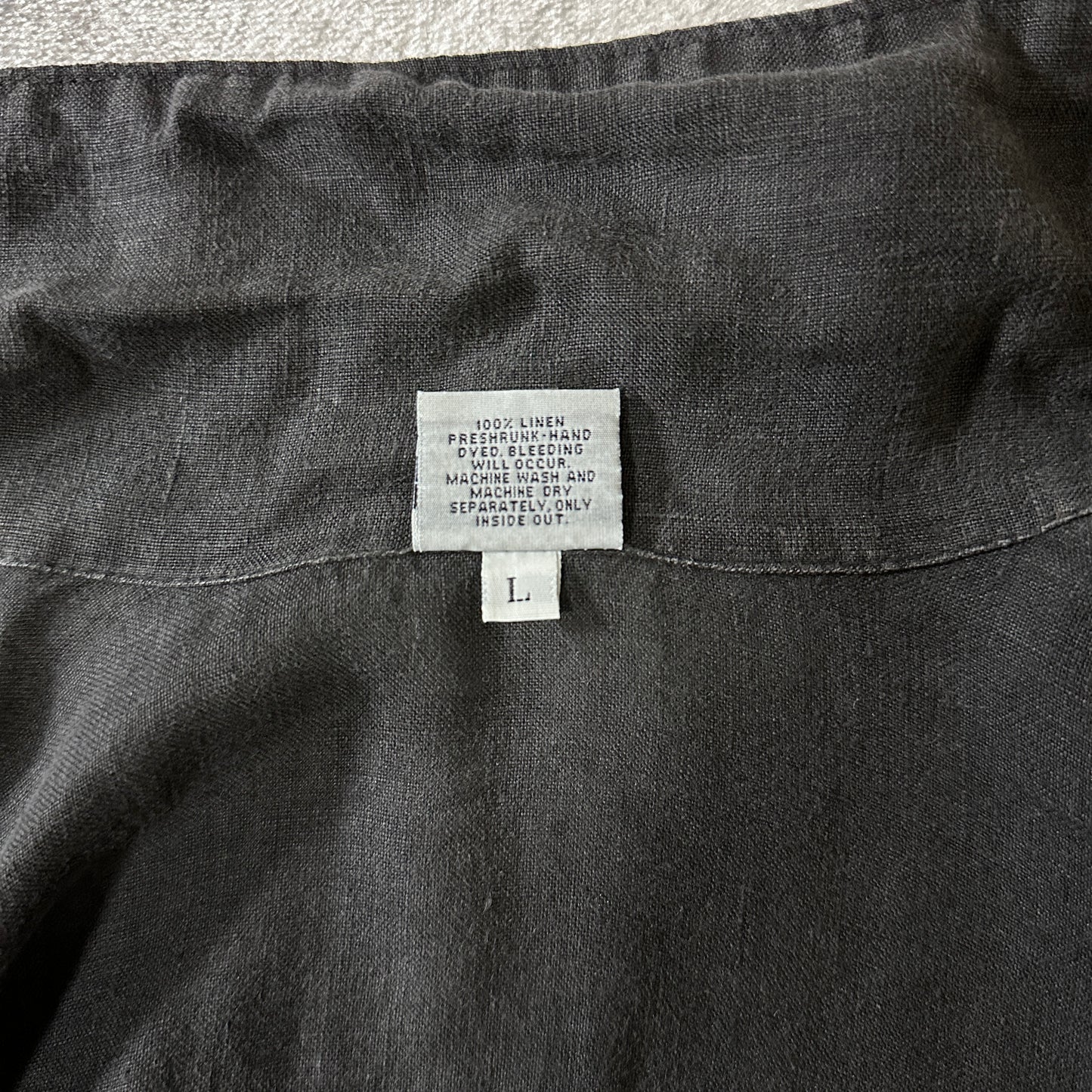 CP SHADES Linen Black Oversized Shirt Jacket
