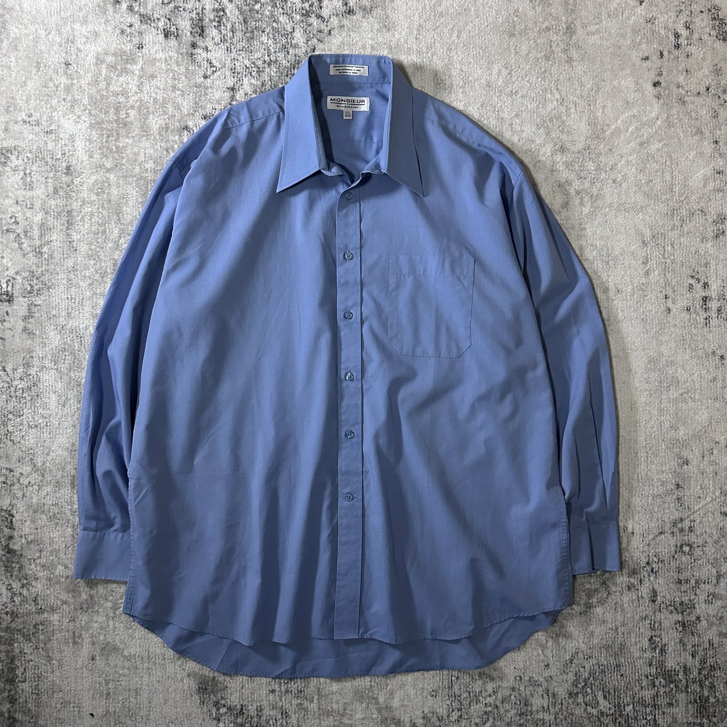 Givenchy Long Sleeve Shirt 17 1/2 Blue