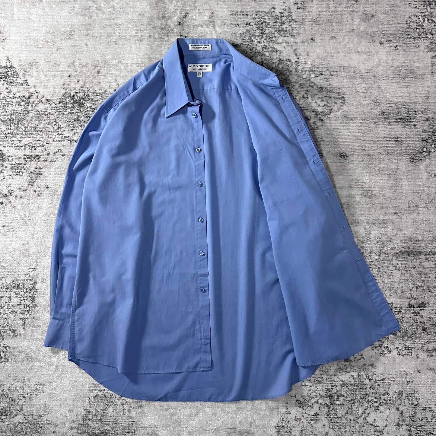 Givenchy Long Sleeve Shirt 17 1/2 Blue