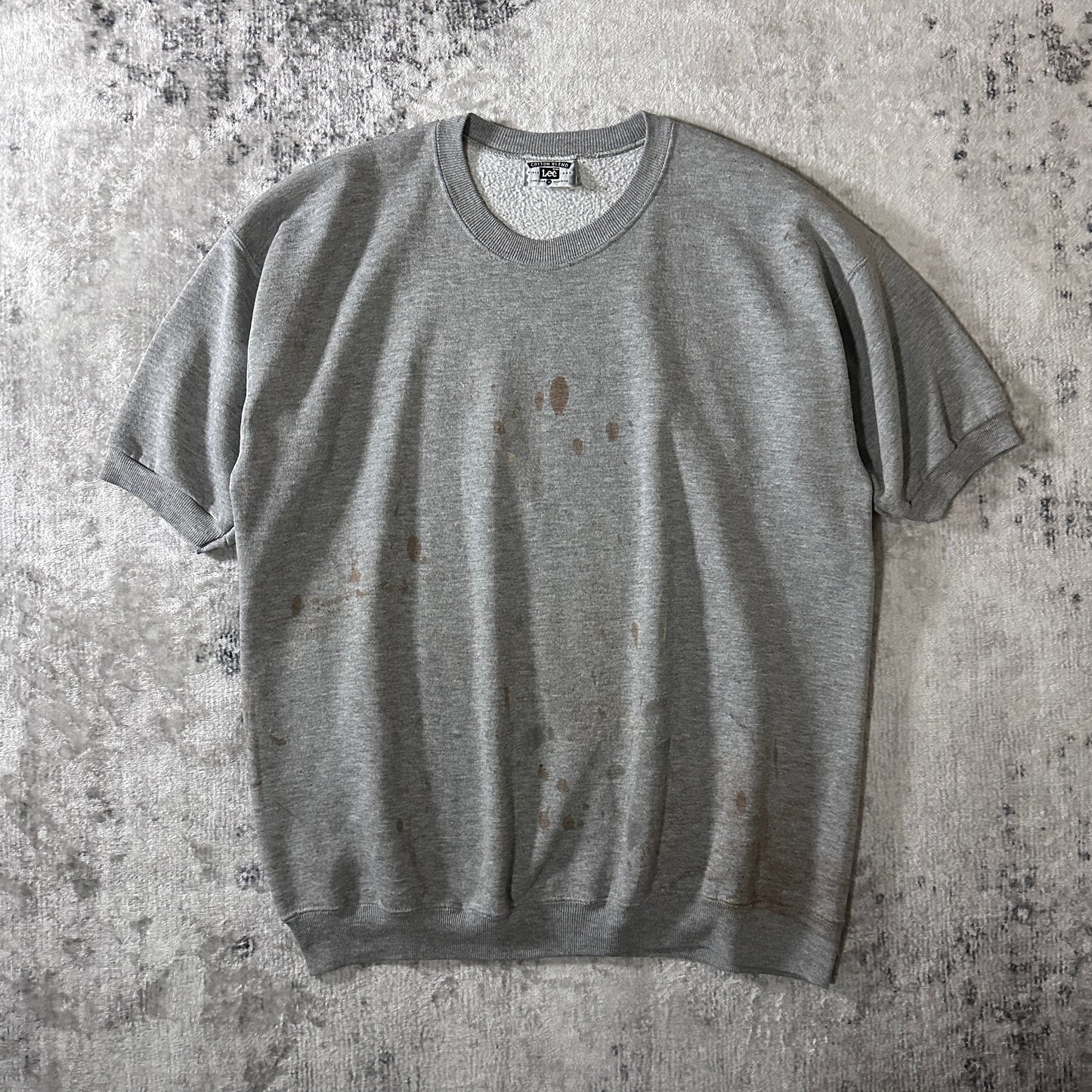 Lee Short Sleeve Sweatshirt XL Gray Made in USA