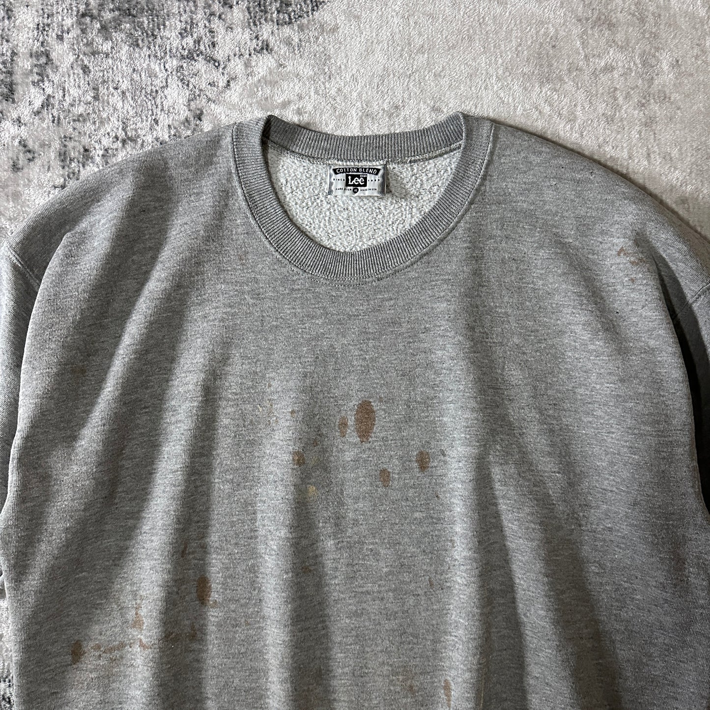Lee Short Sleeve Sweatshirt XL Gray Made in USA