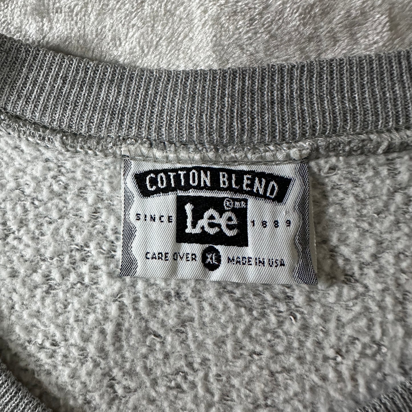 Lee Short Sleeve Sweatshirt XL Gray Made in USA