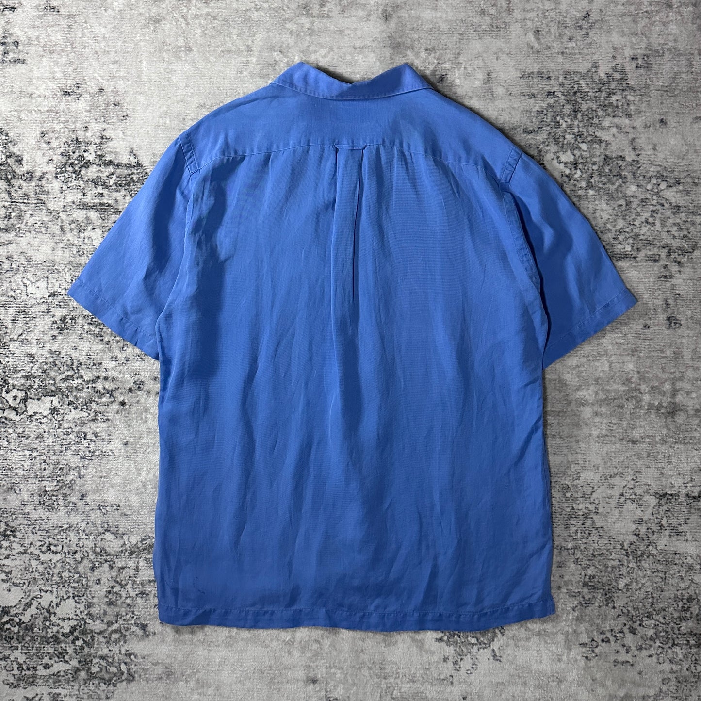 Polo by Ralph Lauren Linen Silk Blue Open Collar Short Sleeve Shirt M