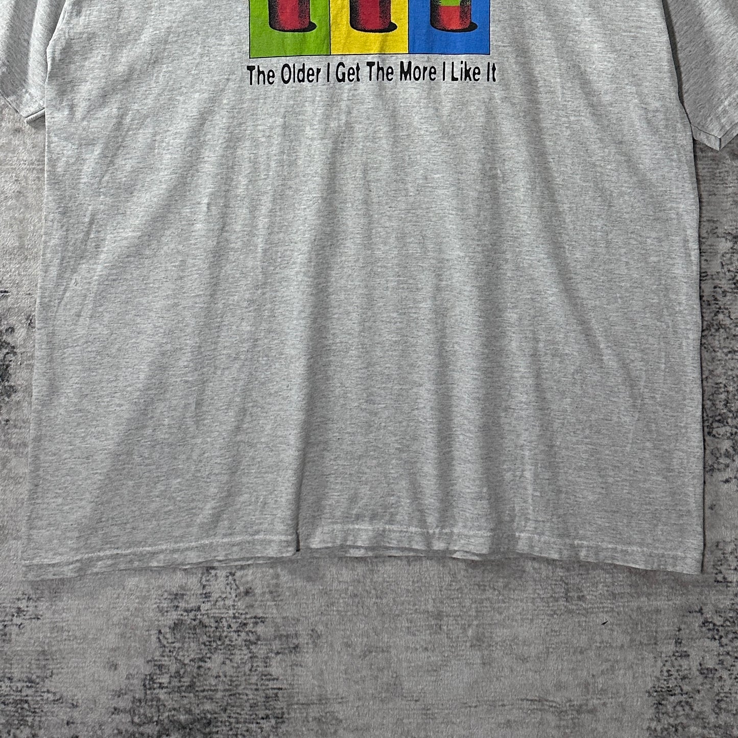Blend Wine Graphic T-Shirt 2X Heather Gray
