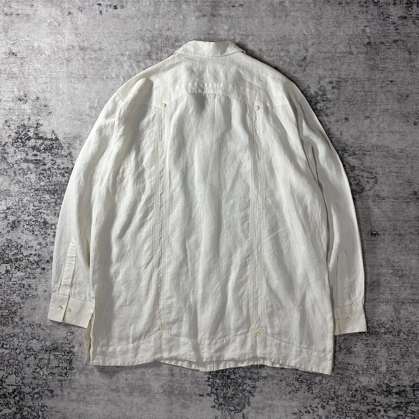 Givenchy  Linen Guayabera Shirt White Large Fit