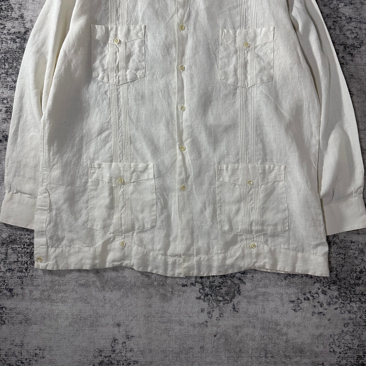 Givenchy  Linen Guayabera Shirt White Large Fit