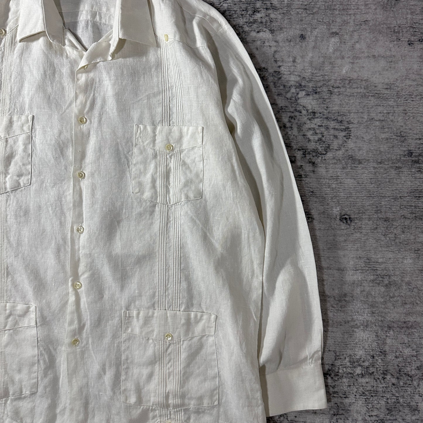 Givenchy  Linen Guayabera Shirt White Large Fit