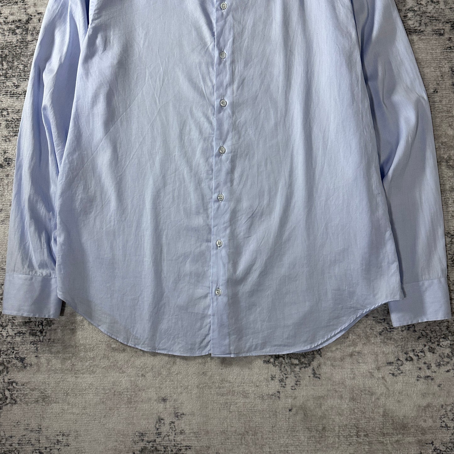 Giorgio Armani Cotton Shirt Light Blue Size 42 Made in Italy
