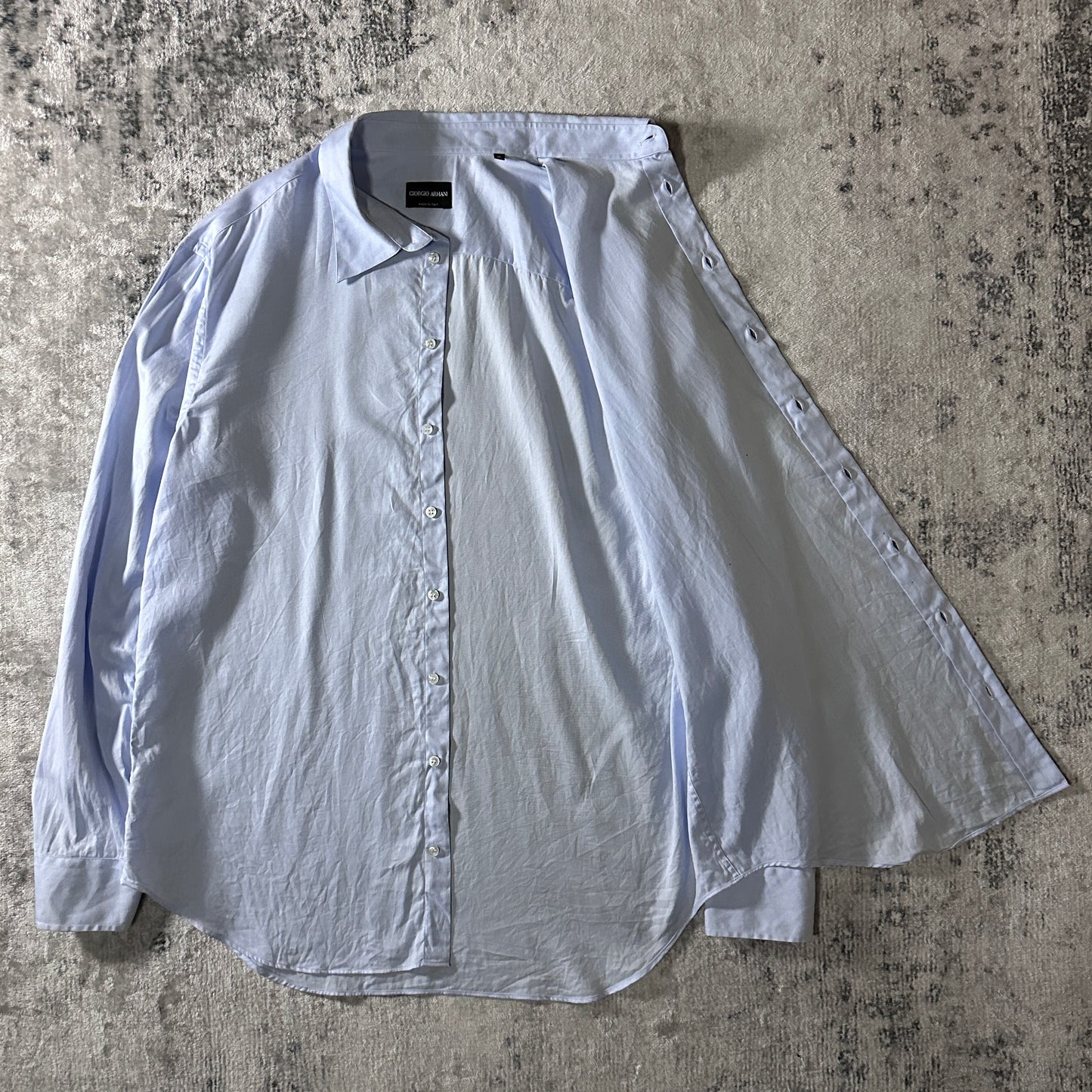 Giorgio Armani Cotton Shirt Light Blue Size 42 Made in Italy