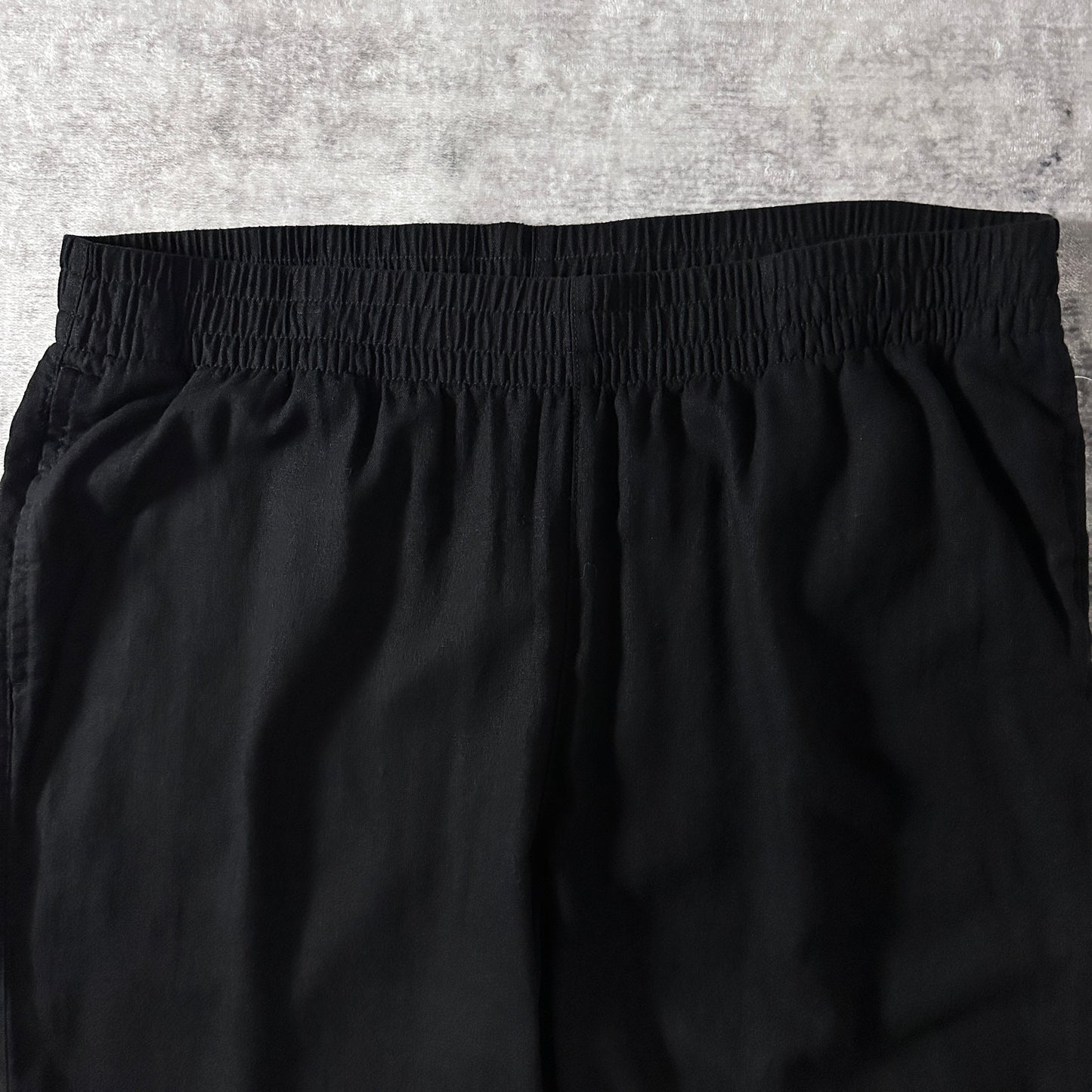 Old Navy Linen Blend High Rise Straight Pants Black XL Tall