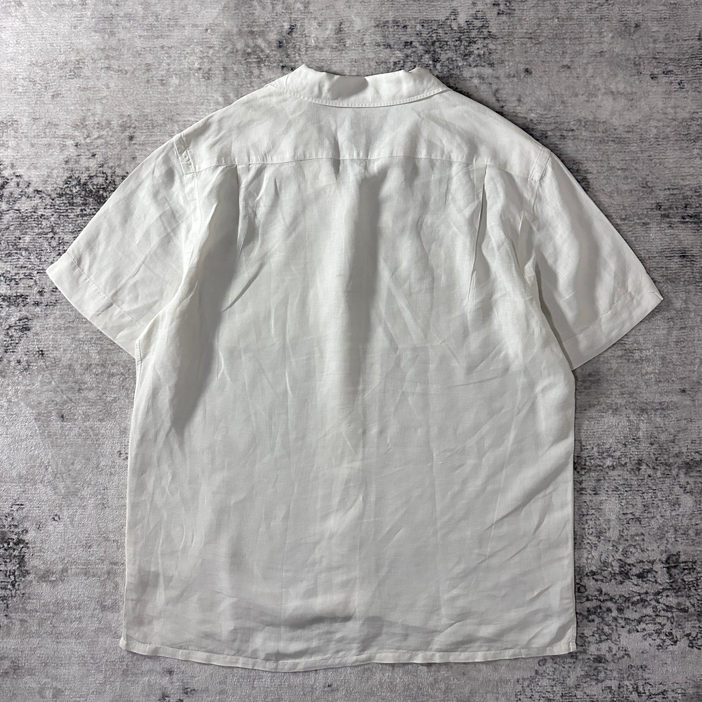 POLO Ralph Lauren Linen Silk Open Collar Shirt L White