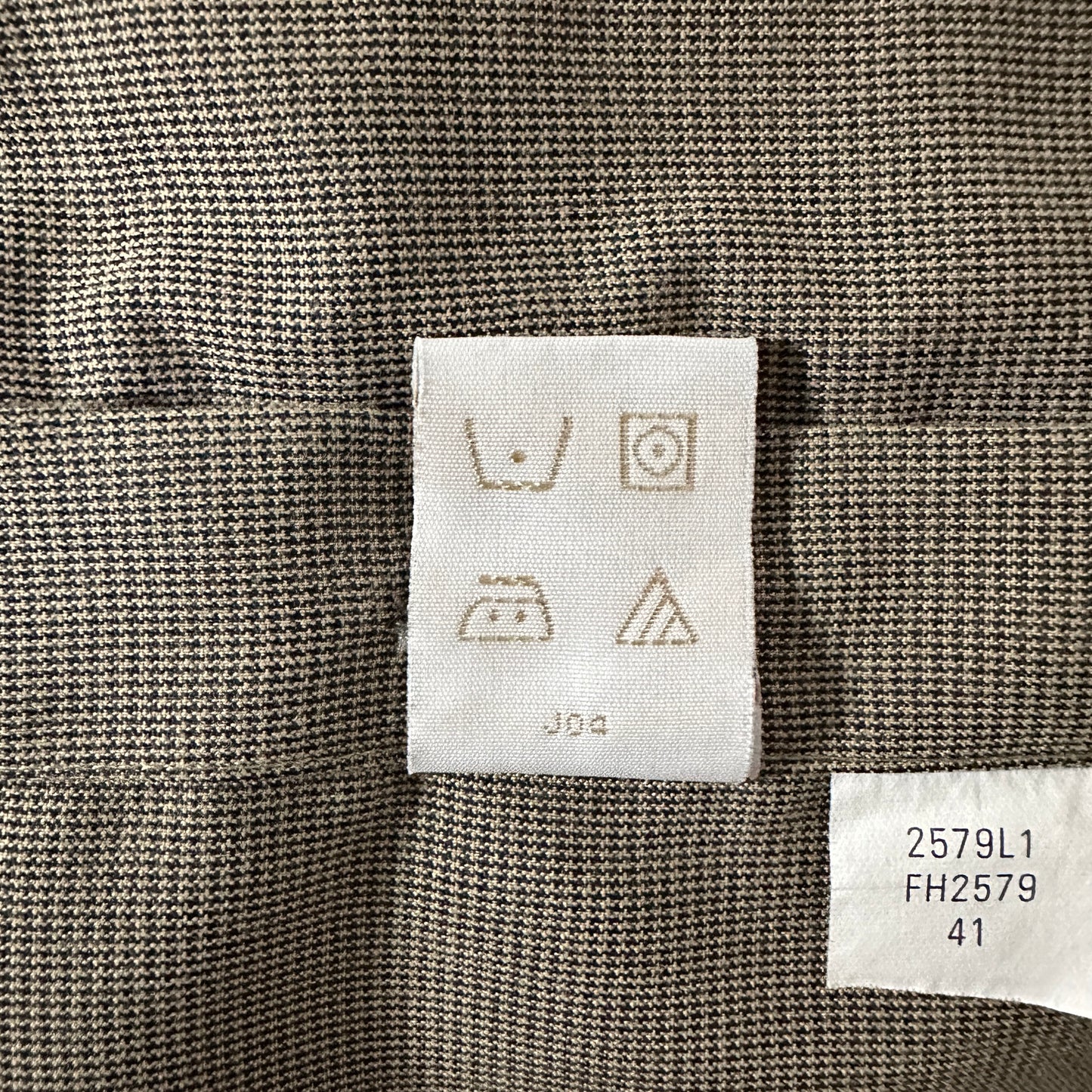 Perry Ellis Cotton Rayon Check Shirt L Olive Brown