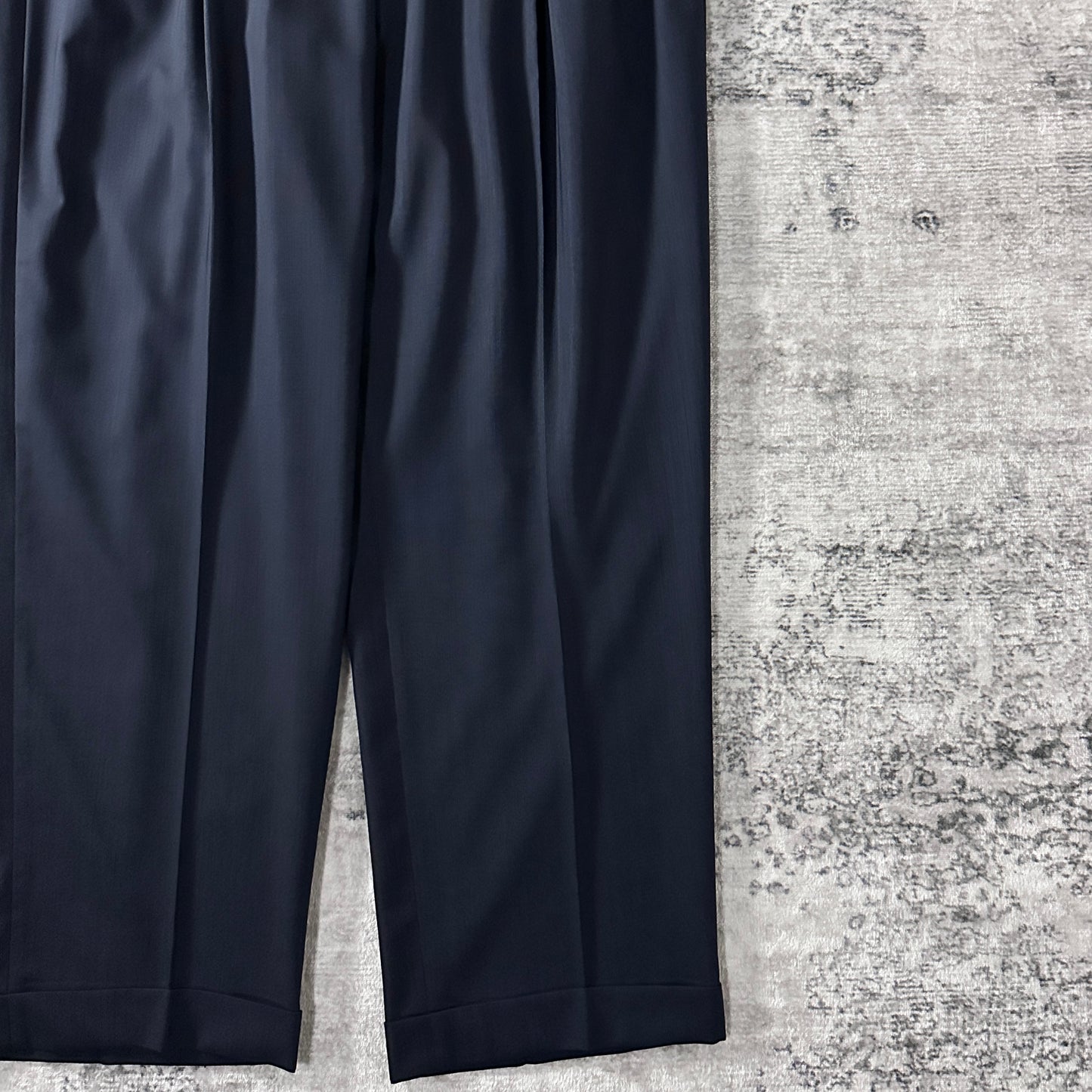 Zanella  Navy Wool Pleated Trousers 36