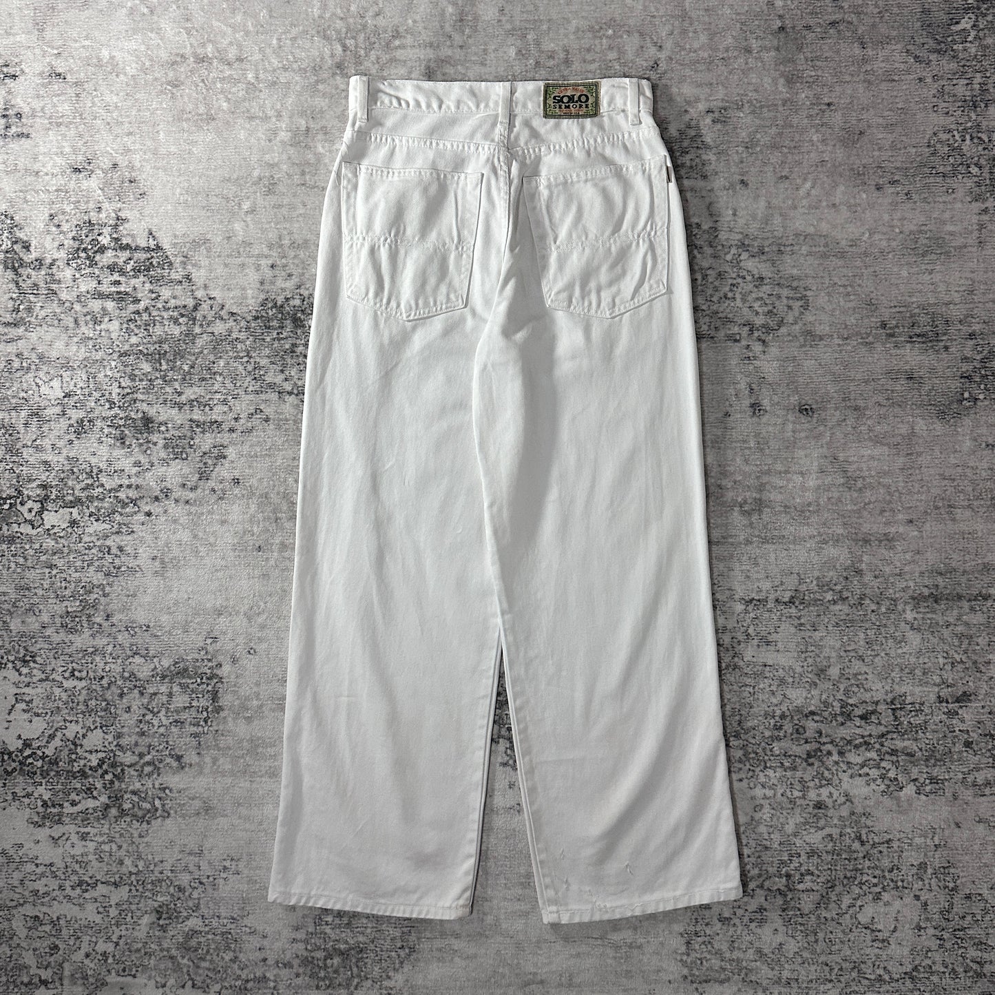 SOLO SEMORE Cotton White Denim Pants Made in USA Size 30