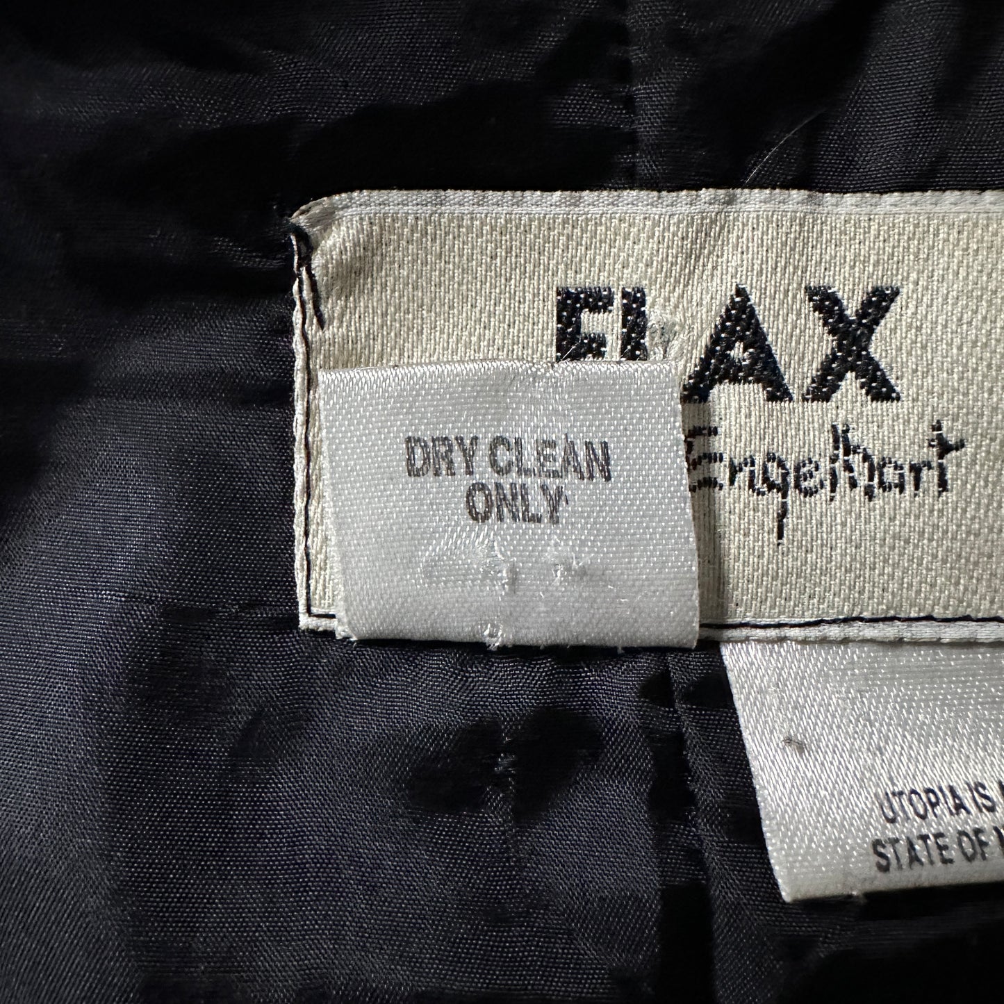 FLAX  Gray Herringbone Wool Zip Jacket Size M