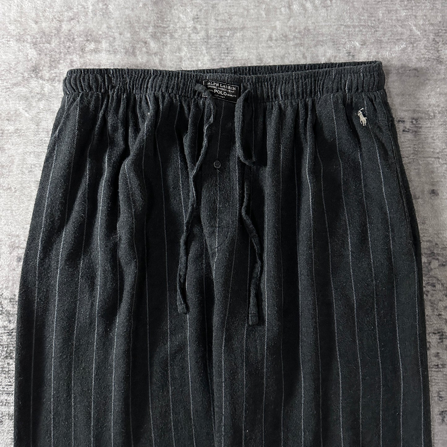 Polo Ralph Lauren Gray Pinstripe Cotton Sleep Pants Size L