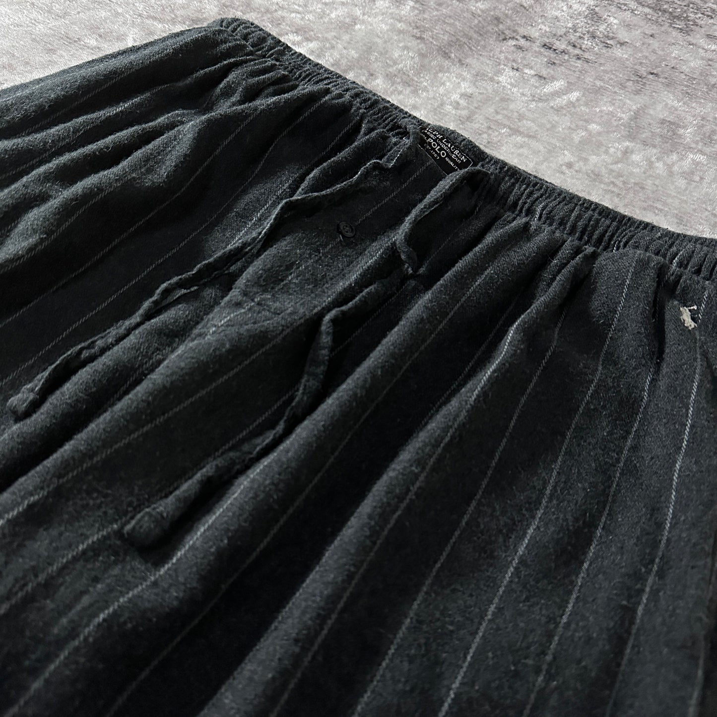 Polo Ralph Lauren Gray Pinstripe Cotton Sleep Pants Size L