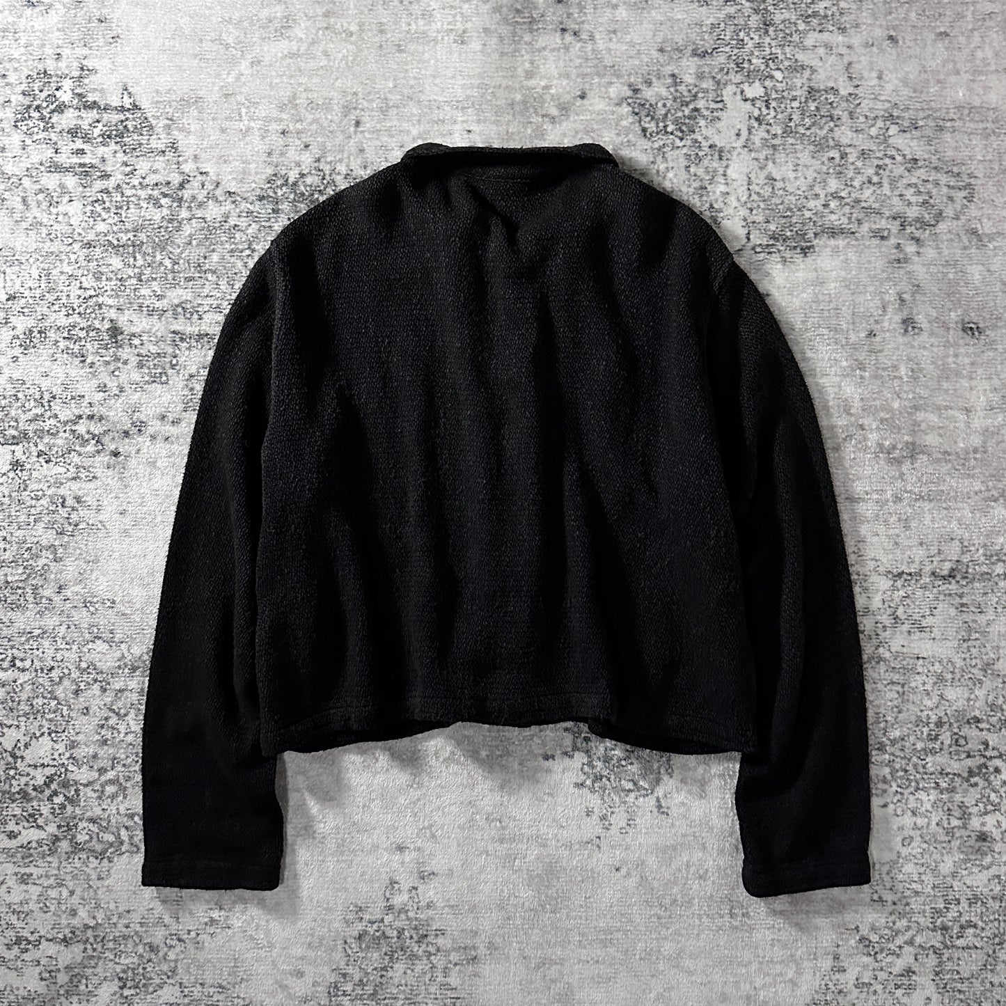 CP Shades Black Cotton Rayon Knit Short Cardigan Size M
