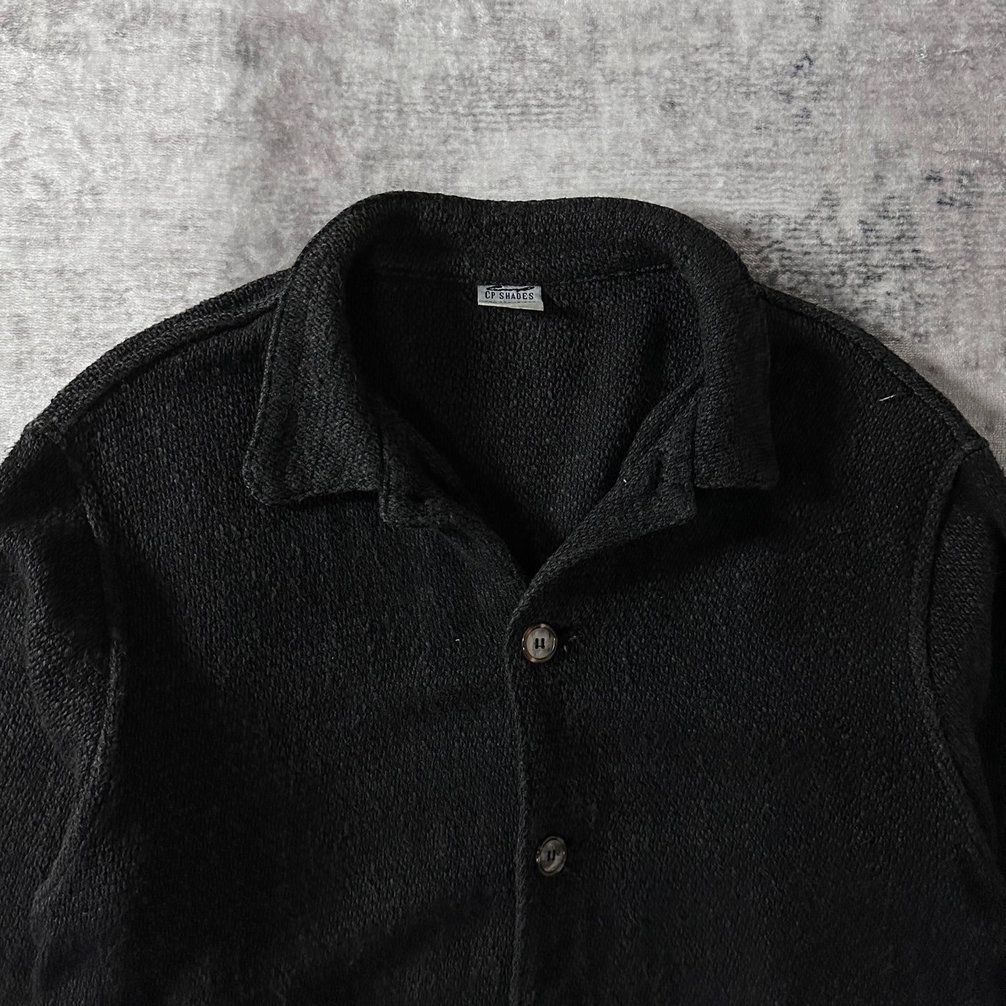CP Shades Black Cotton Rayon Knit Short Cardigan Size M