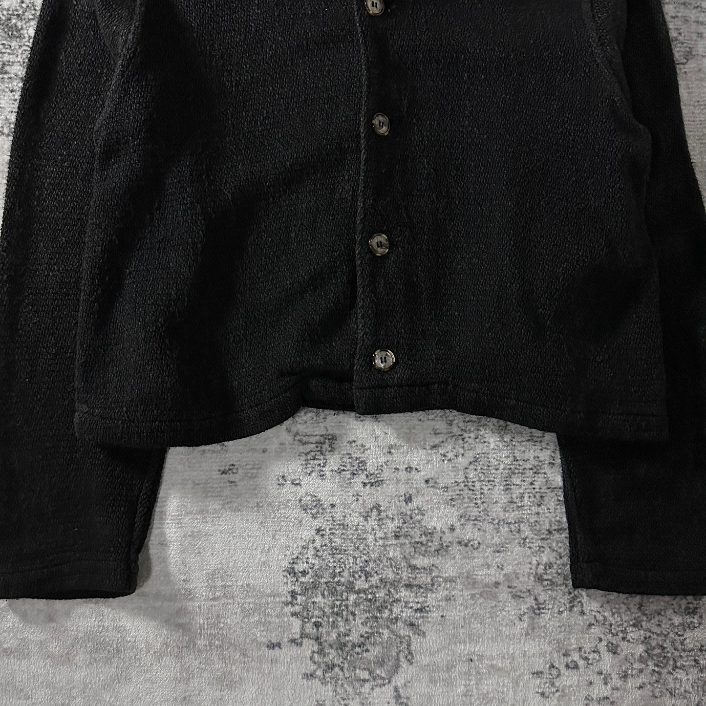 CP Shades Black Cotton Rayon Knit Short Cardigan Size M