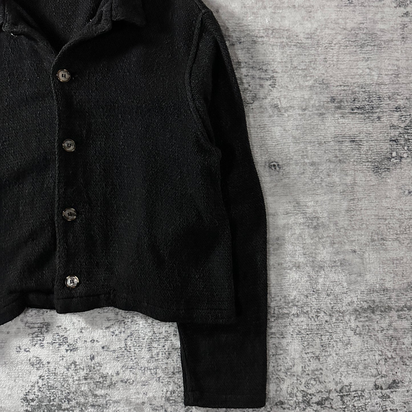 CP Shades Black Cotton Rayon Knit Short Cardigan Size M