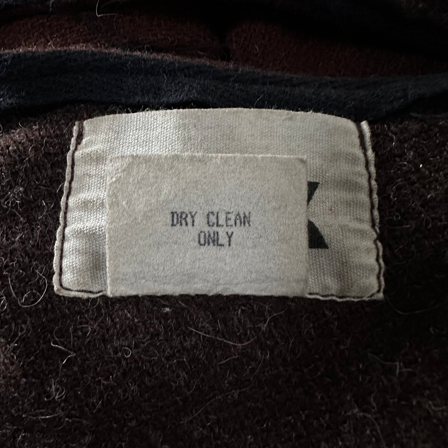 FLAX Brown 100% Wool Zip Jacket Size M　 Reversible