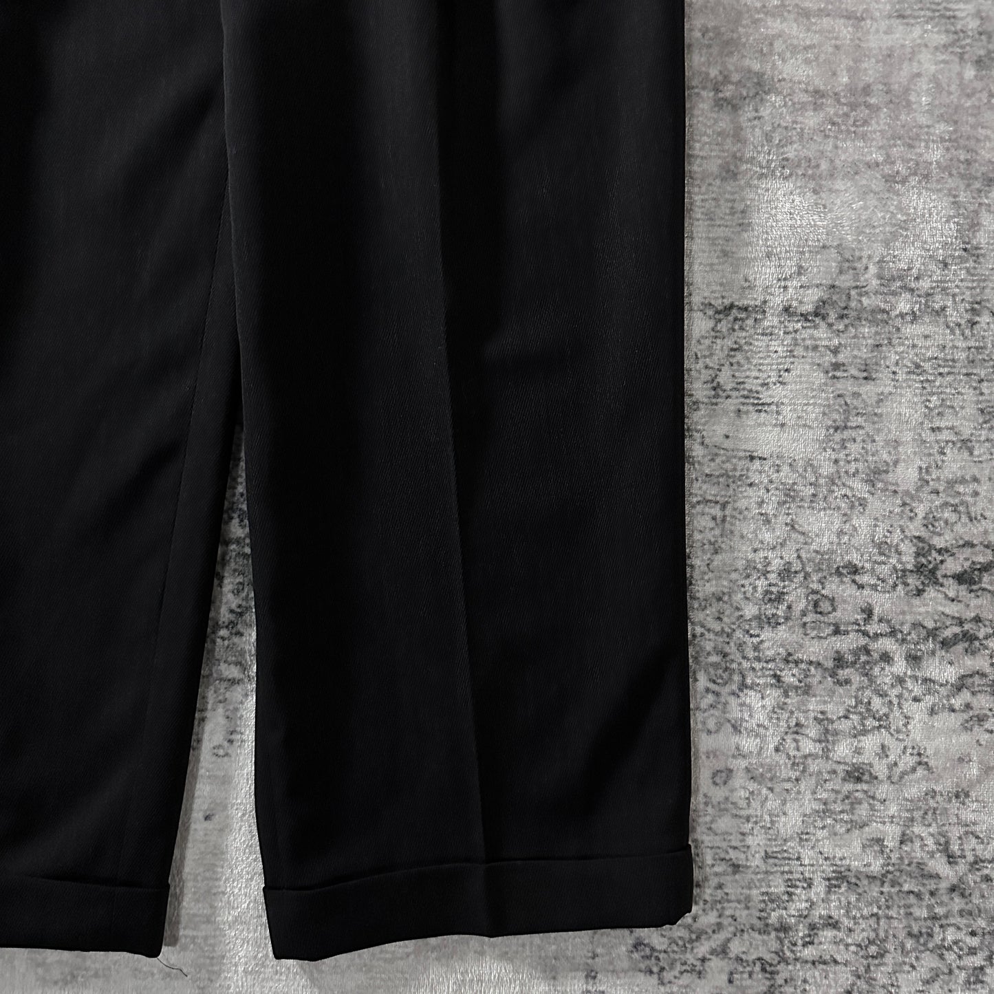 Zanella Virgin Wool Pleated Trousers 34 Black Made in Italy