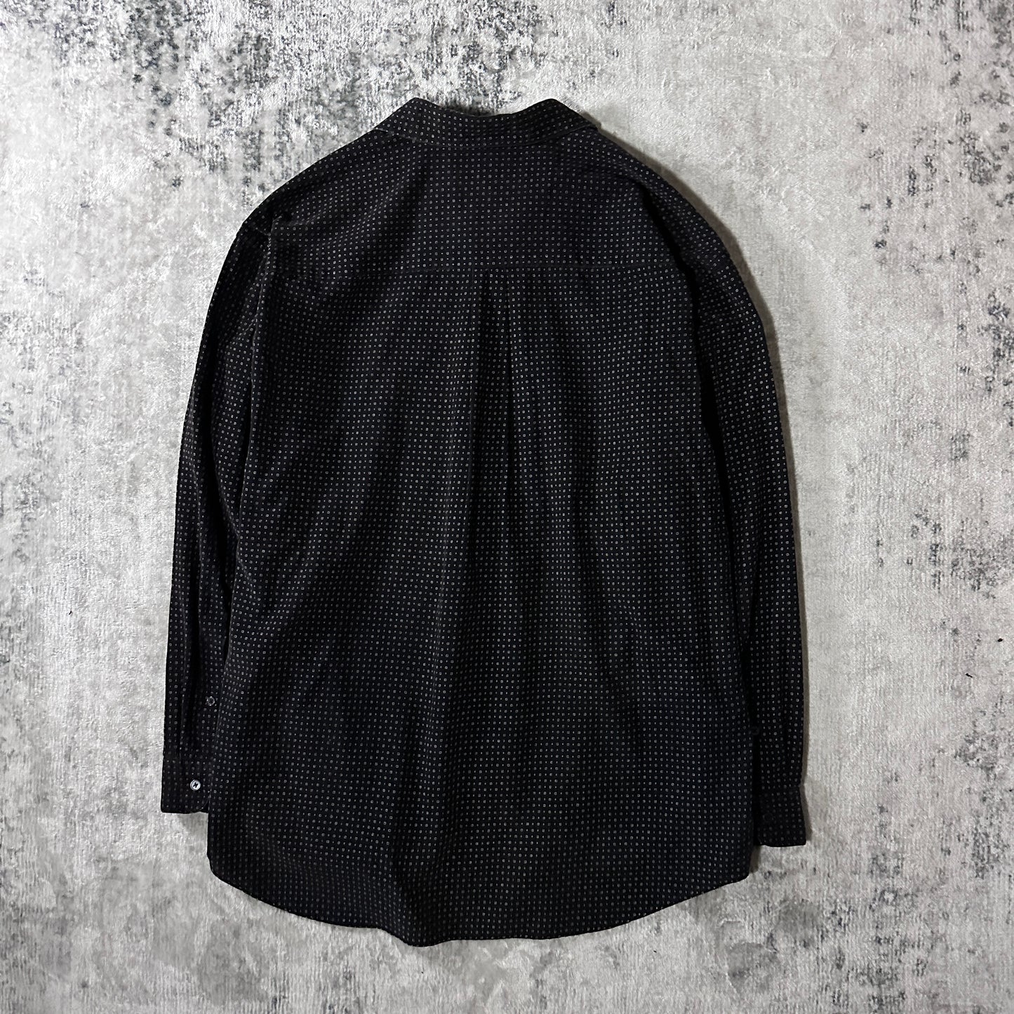 Perry Ellis Cotton Patterned Shirt XL Black