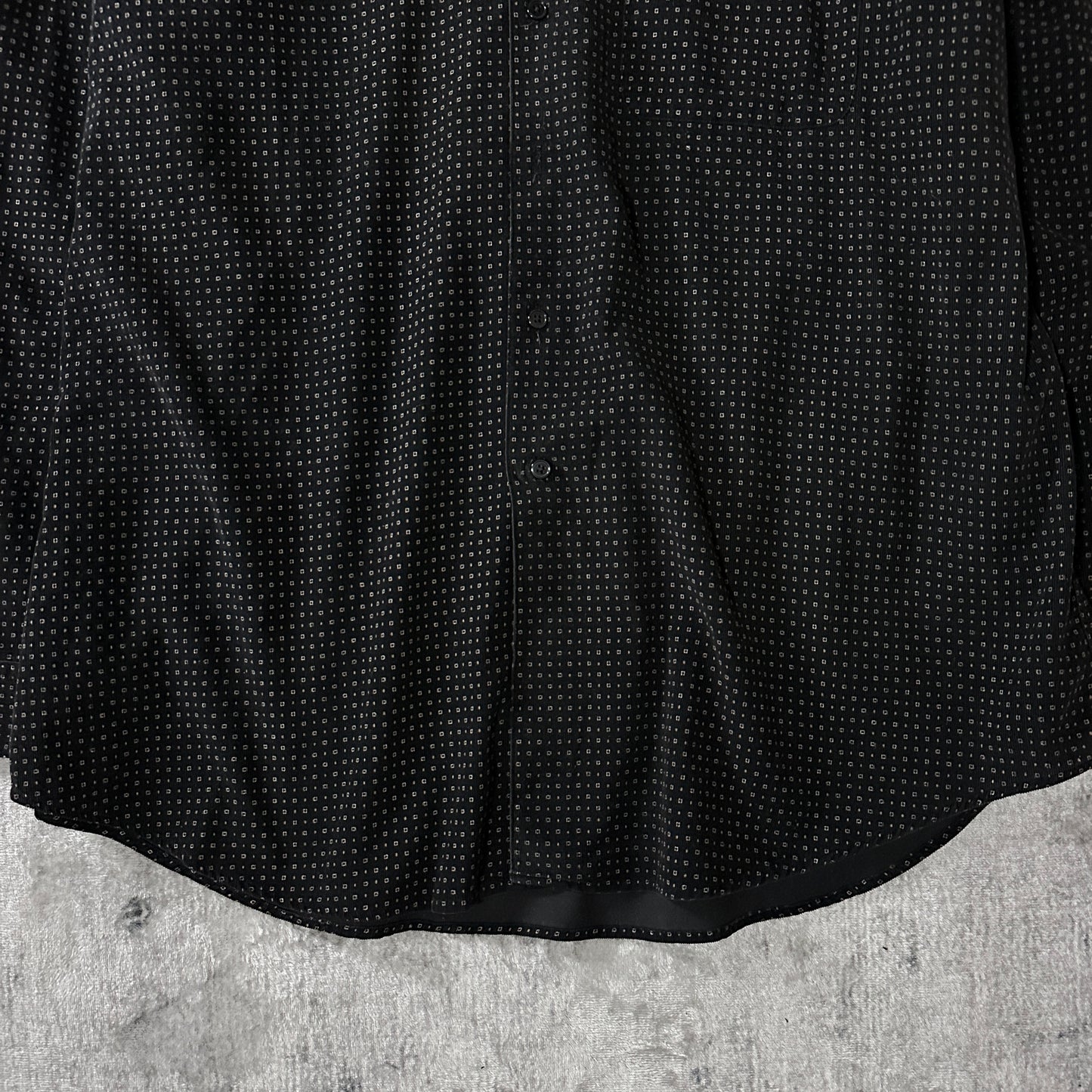 Perry Ellis Cotton Patterned Shirt XL Black