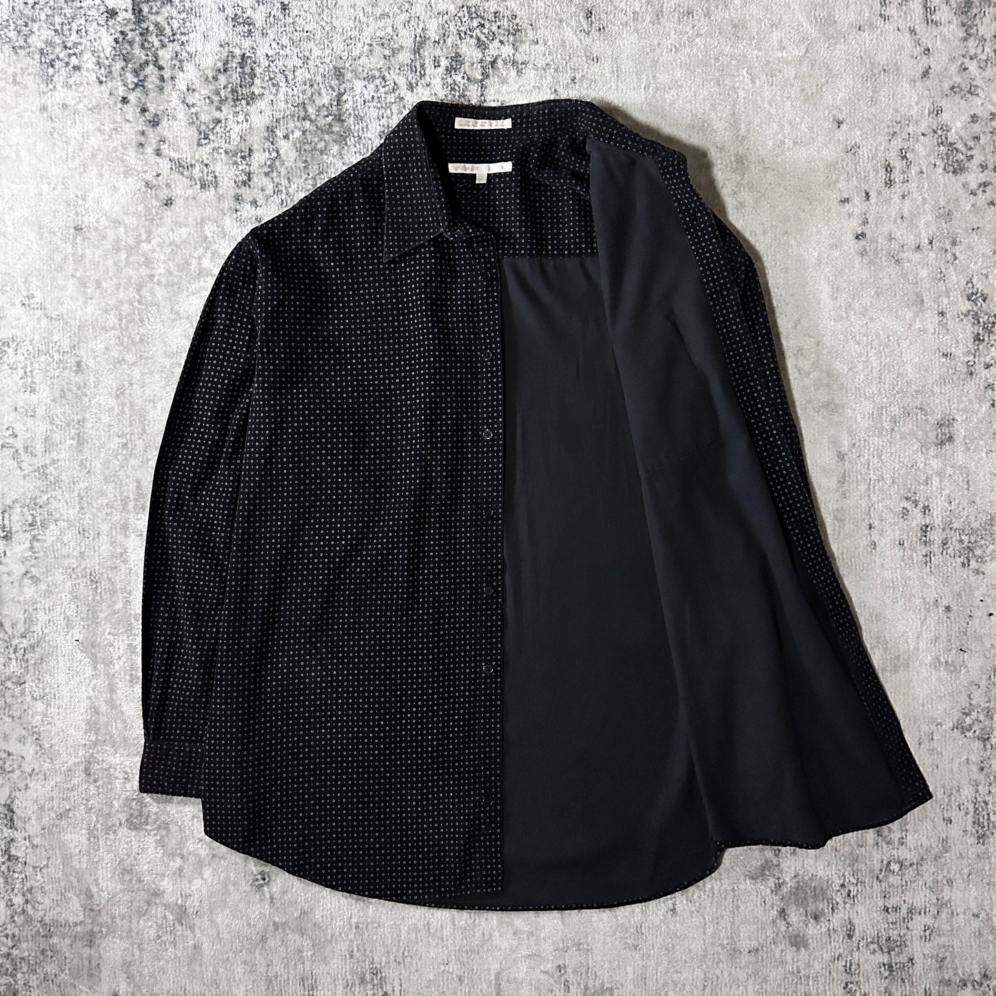 Perry Ellis Cotton Patterned Shirt XL Black