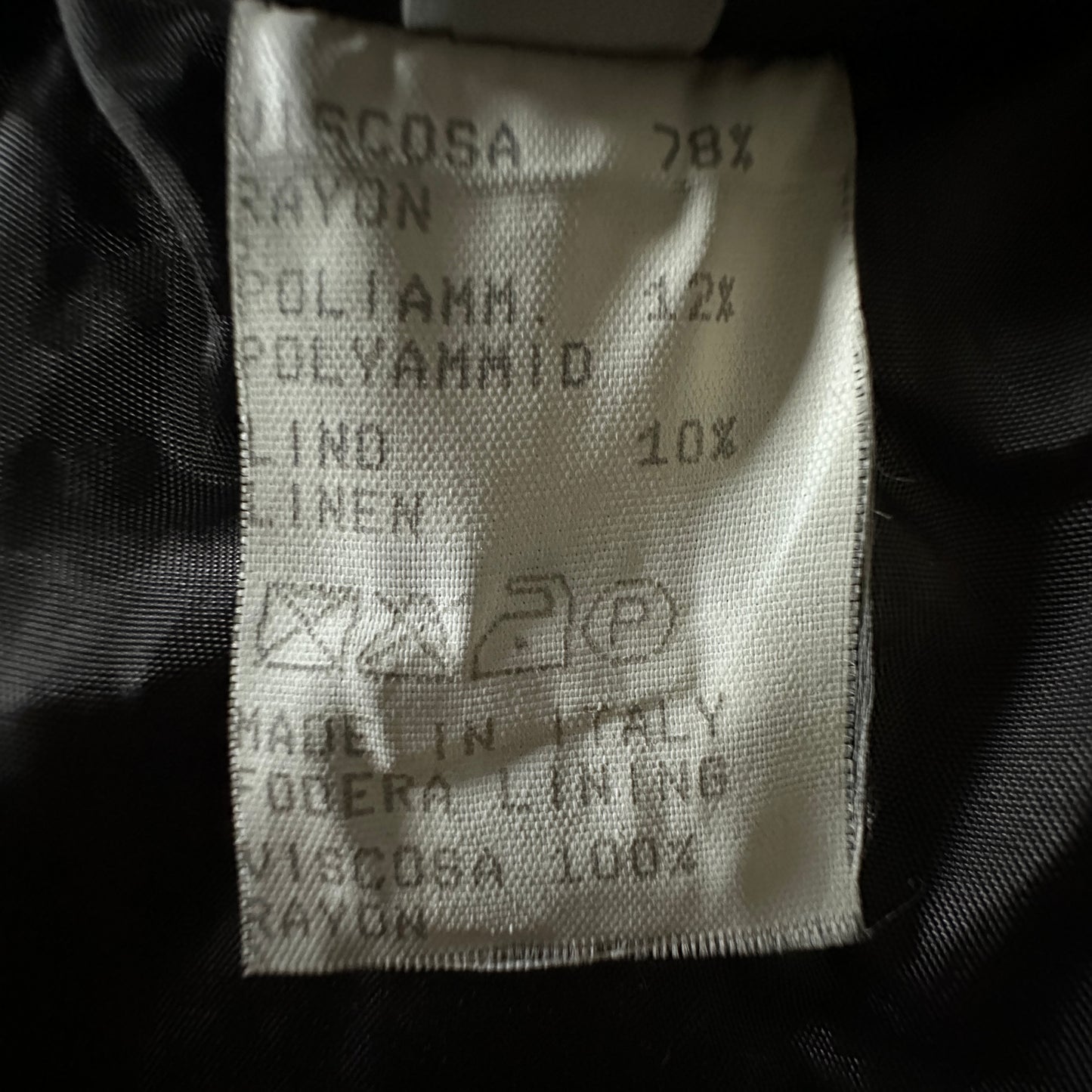 Viscose Linen Tweed Jacket 48 Gray Made in France