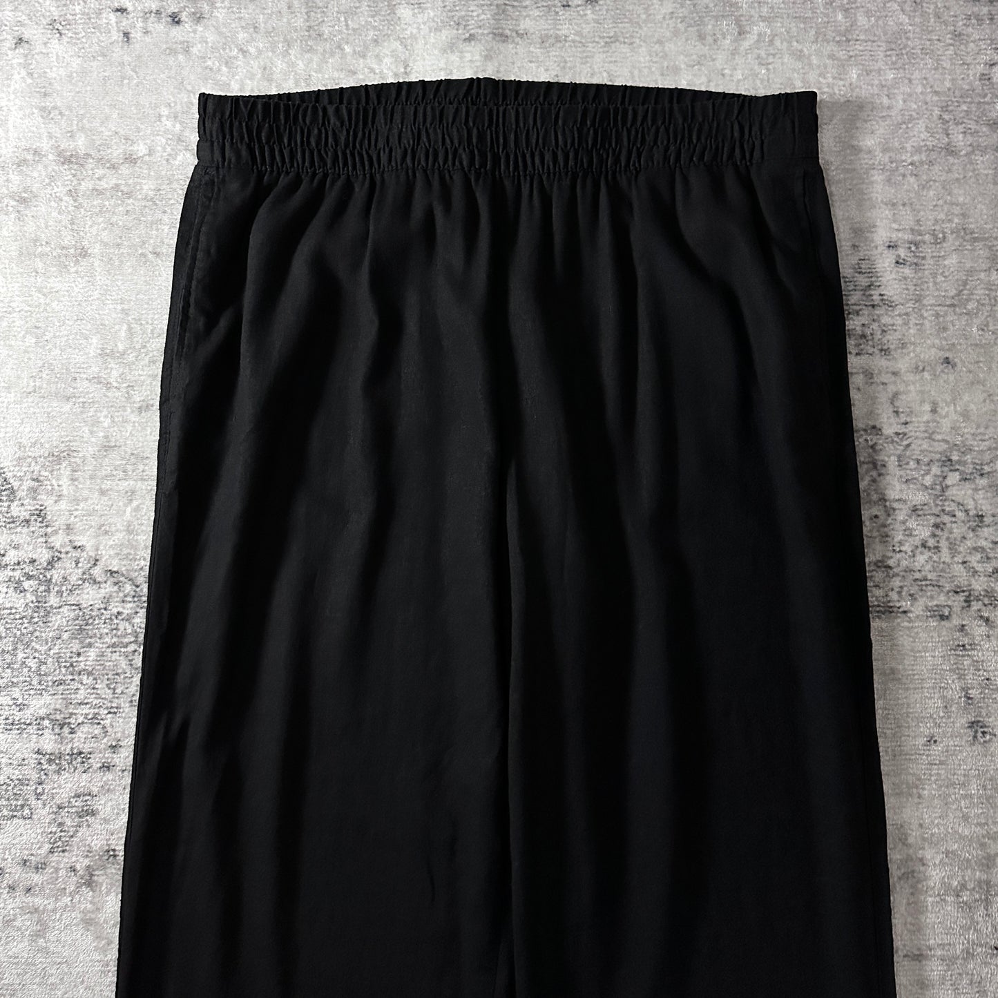 Old Navy Black Linen Blend Wide Leg Easy Pants Size XL