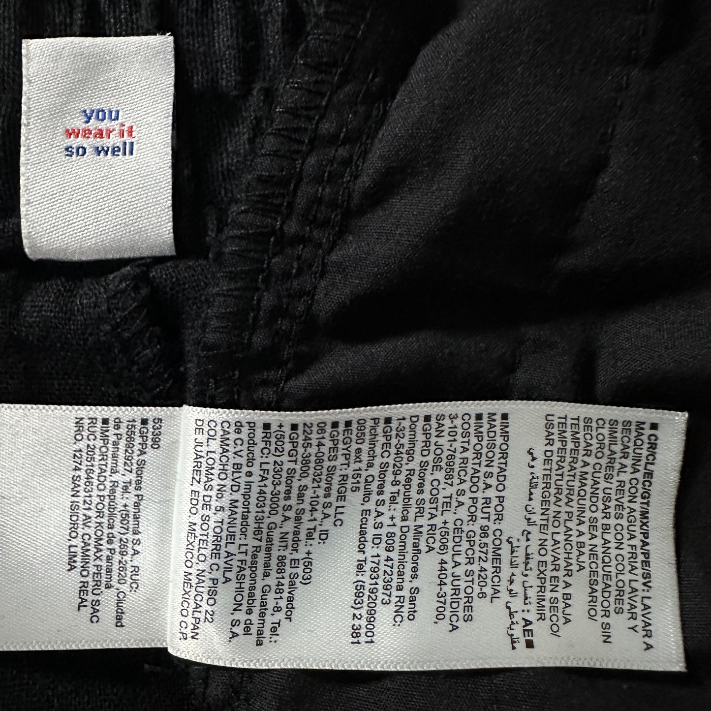 Old Navy Black Linen Blend Wide Leg Easy Pants Size XL
