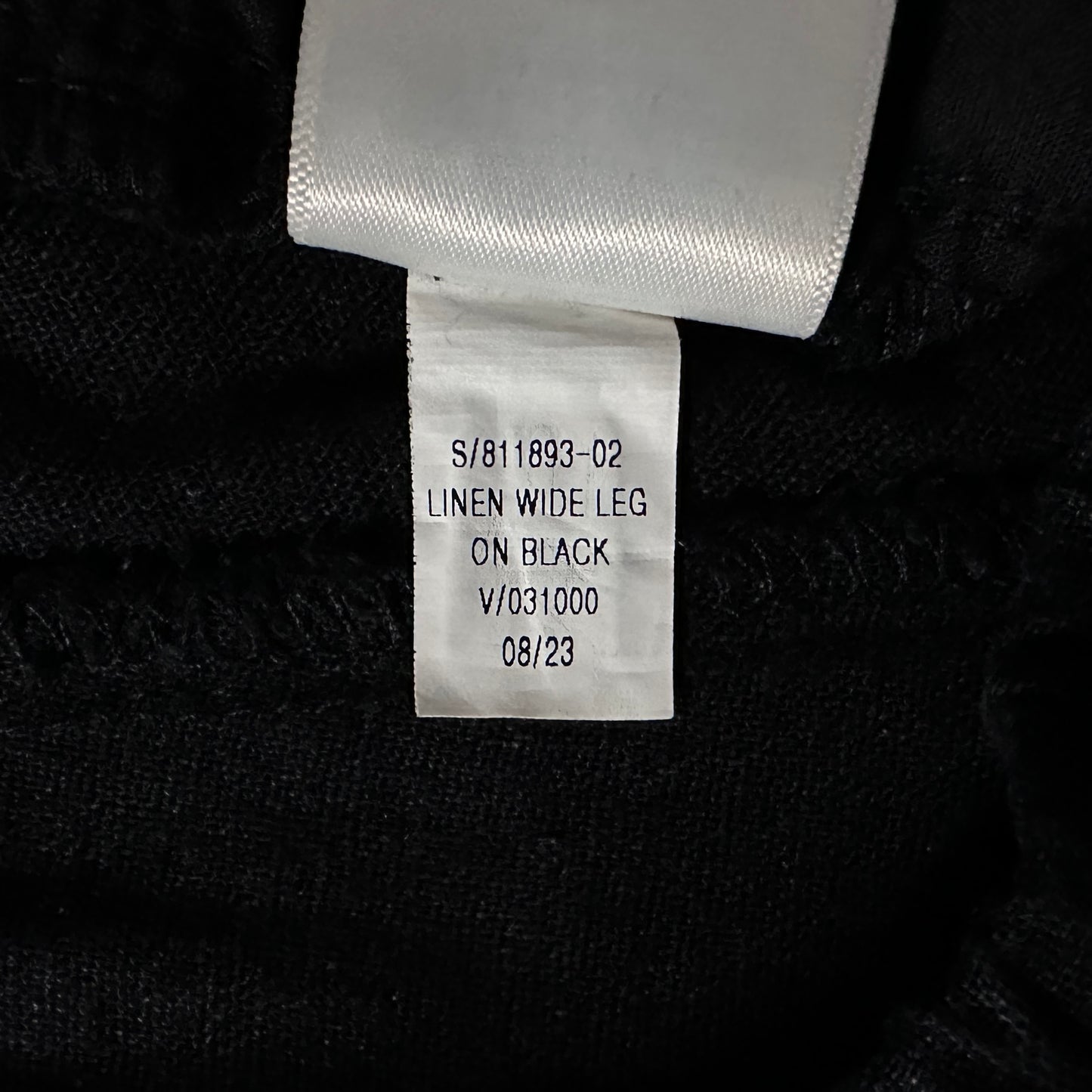 Old Navy Black Linen Blend Wide Leg Easy Pants Size XL