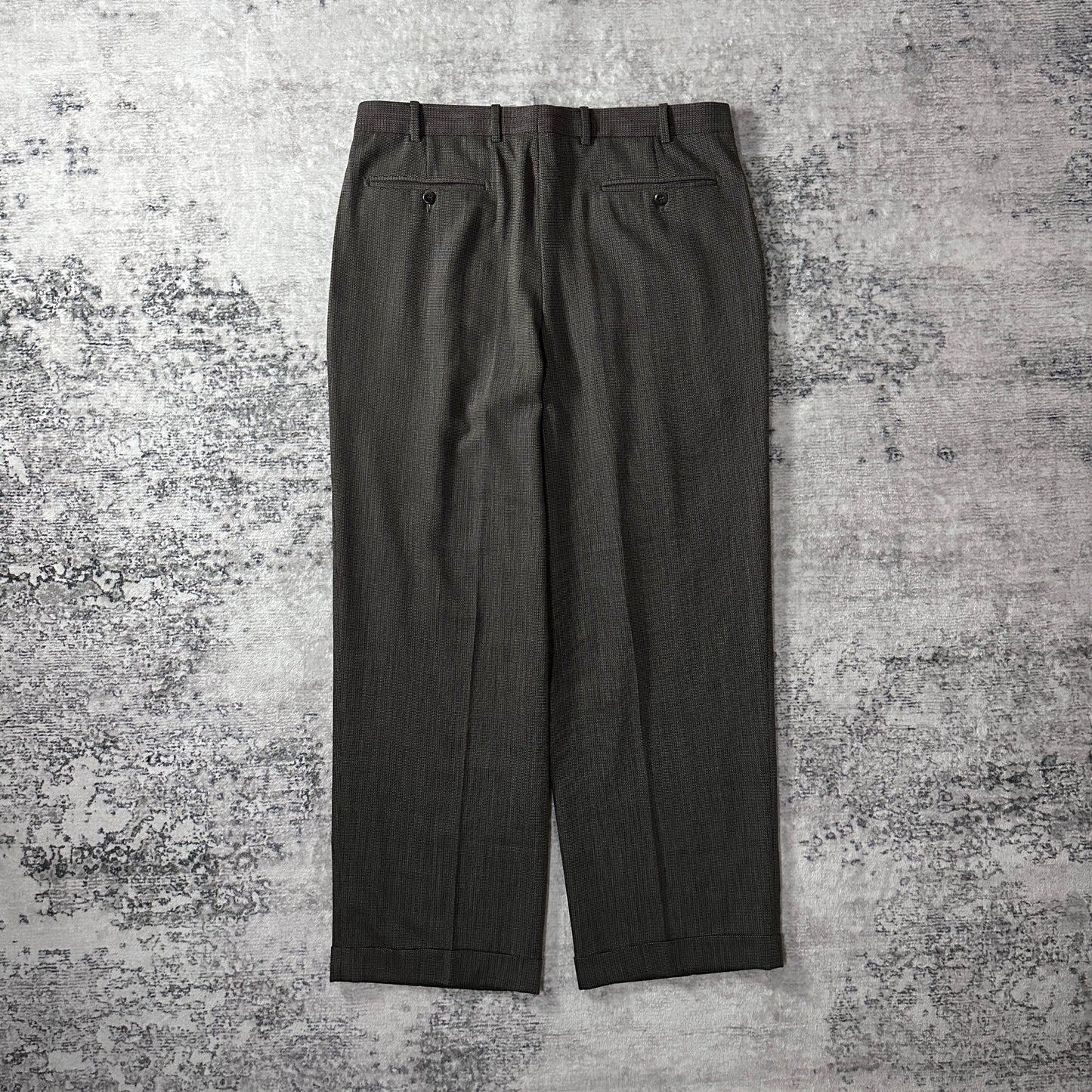 Zanella Gray Wool Pleated Trousers Size 35