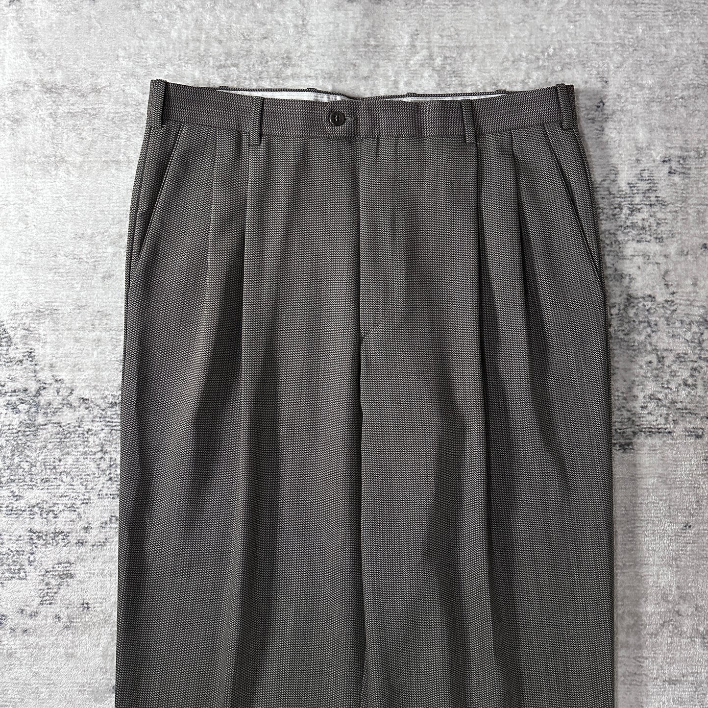 Zanella Gray Wool Pleated Trousers Size 35