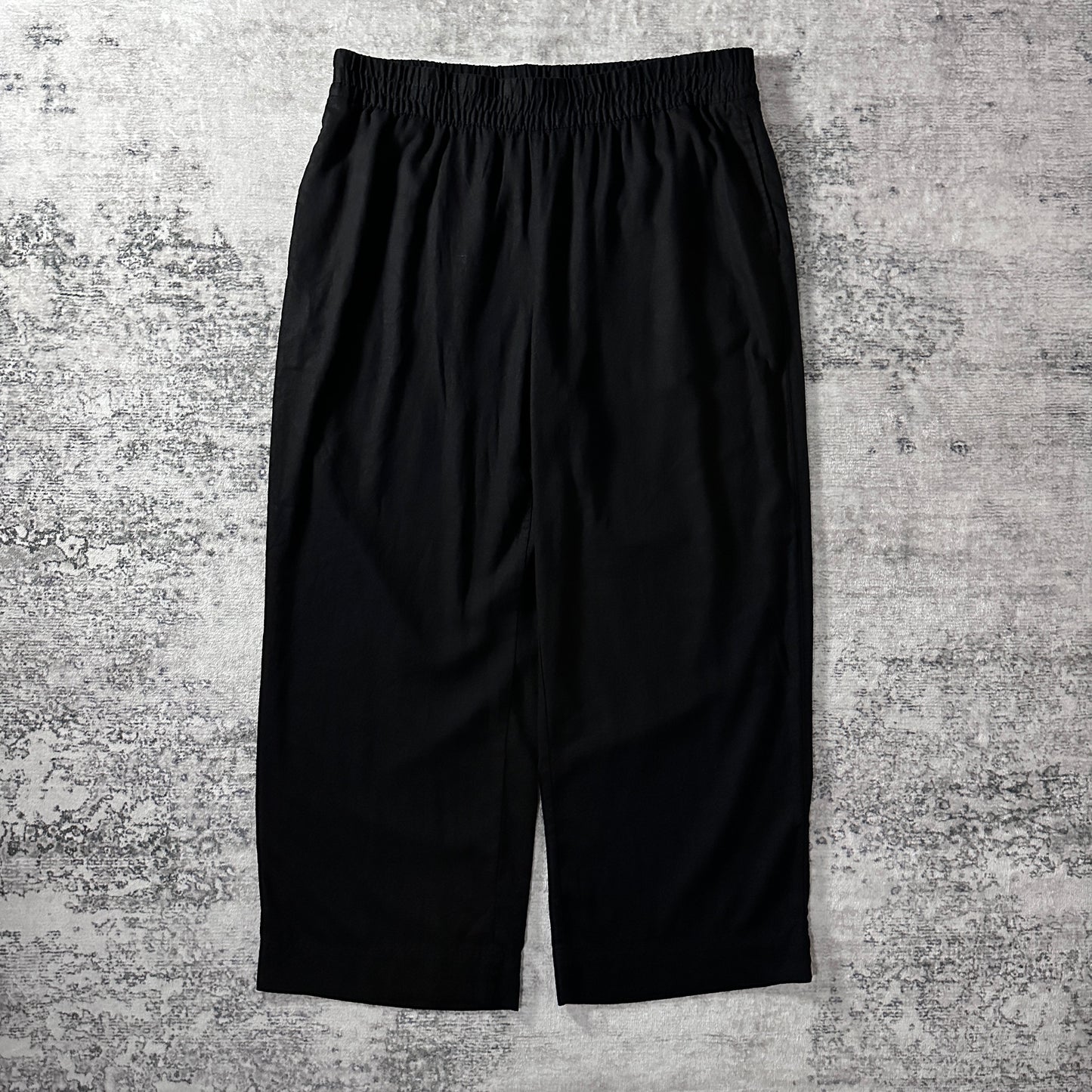 Old Navy Black Linen Blend Wide Leg Easy Pants Size XL