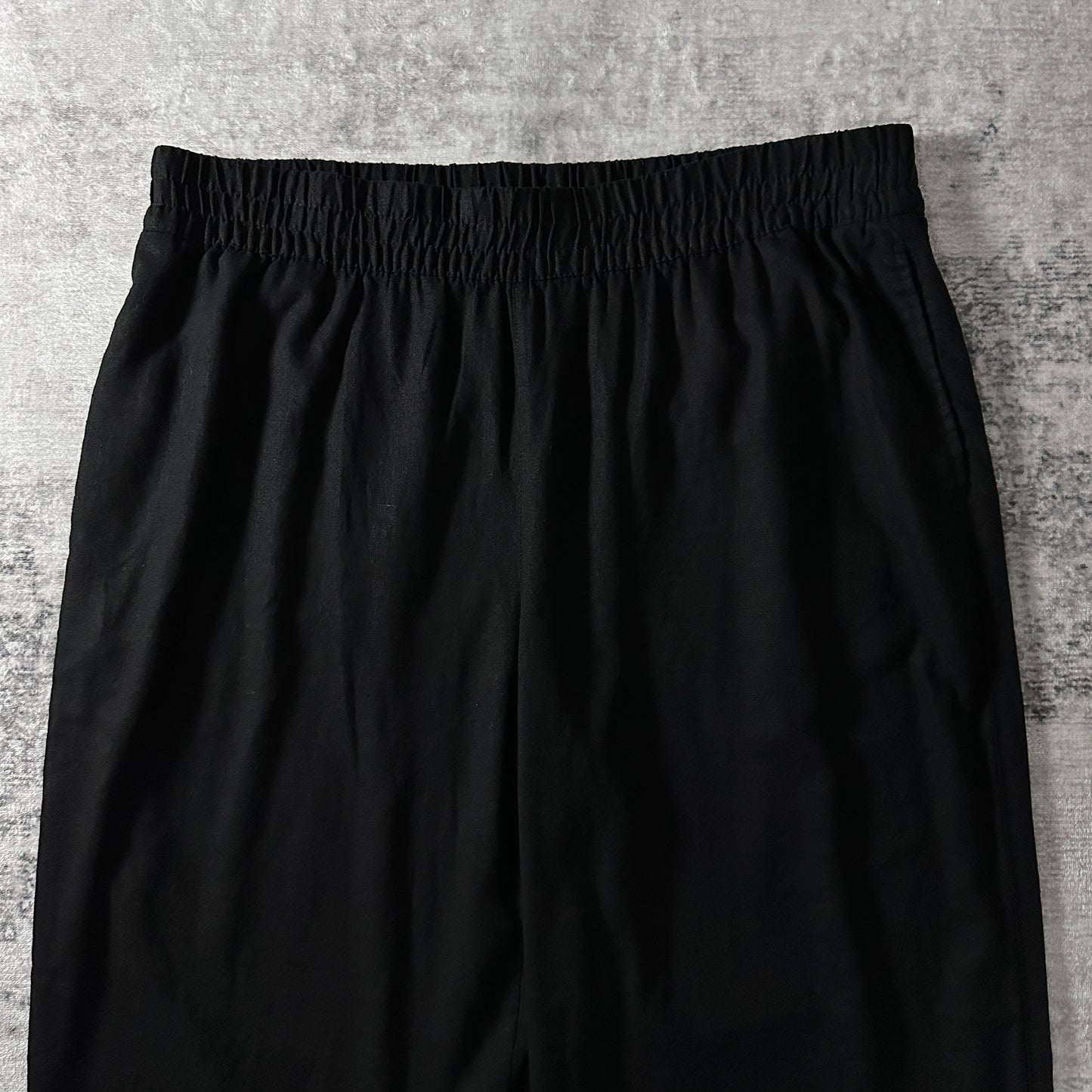 Old Navy Black Linen Blend Wide Leg Easy Pants Size XL
