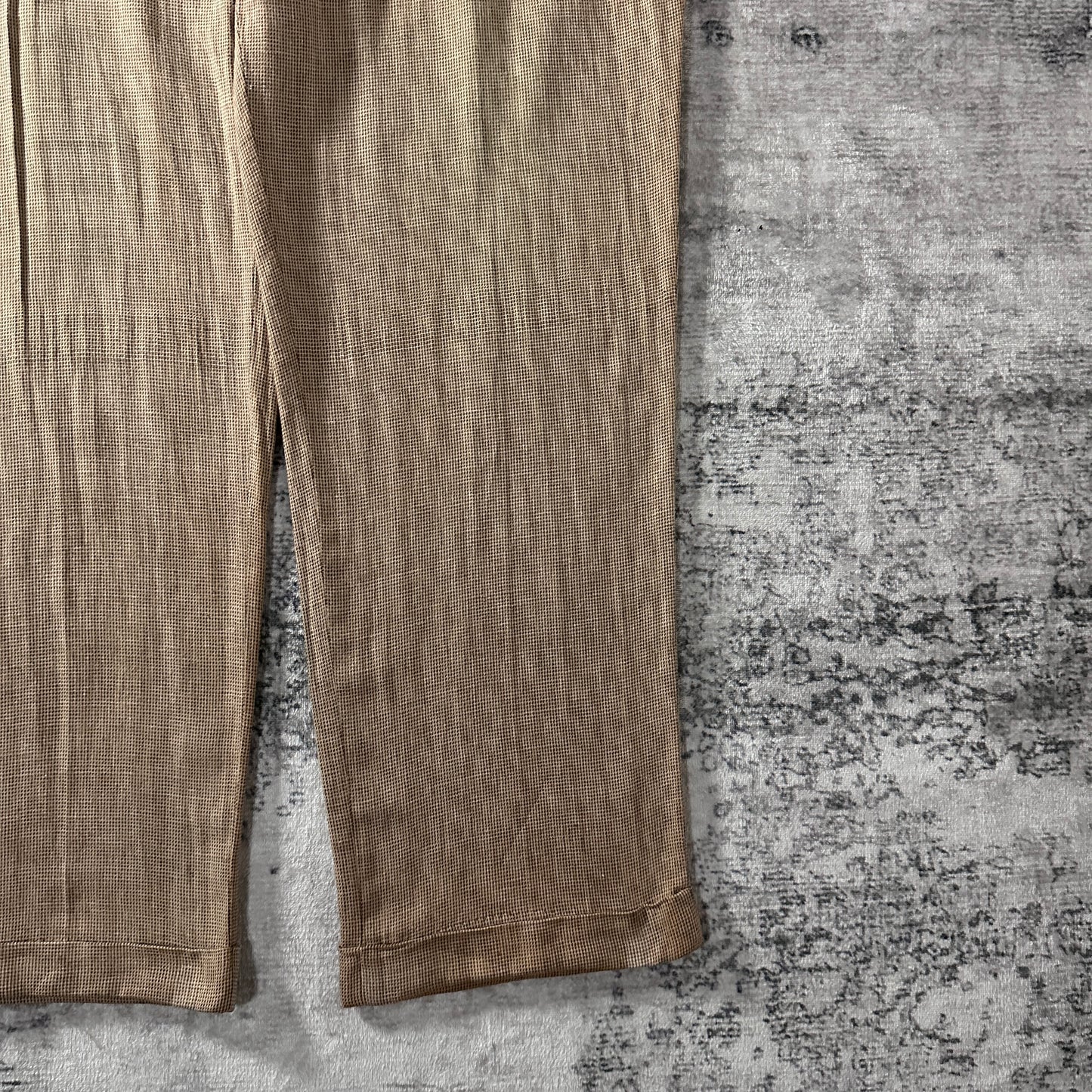 Polo by Ralph Lauren Beige Linen Cotton Pleated Trousers