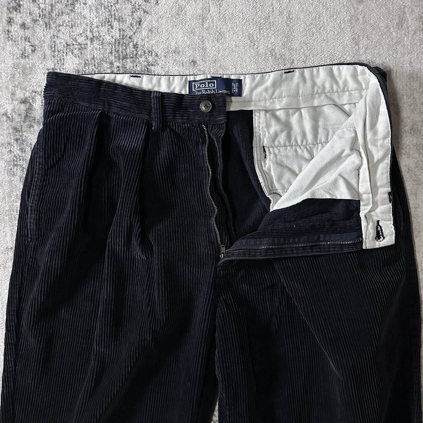 Polo by Ralph Lauren Black Cotton Corduroy Andrew Pant Size 35/30