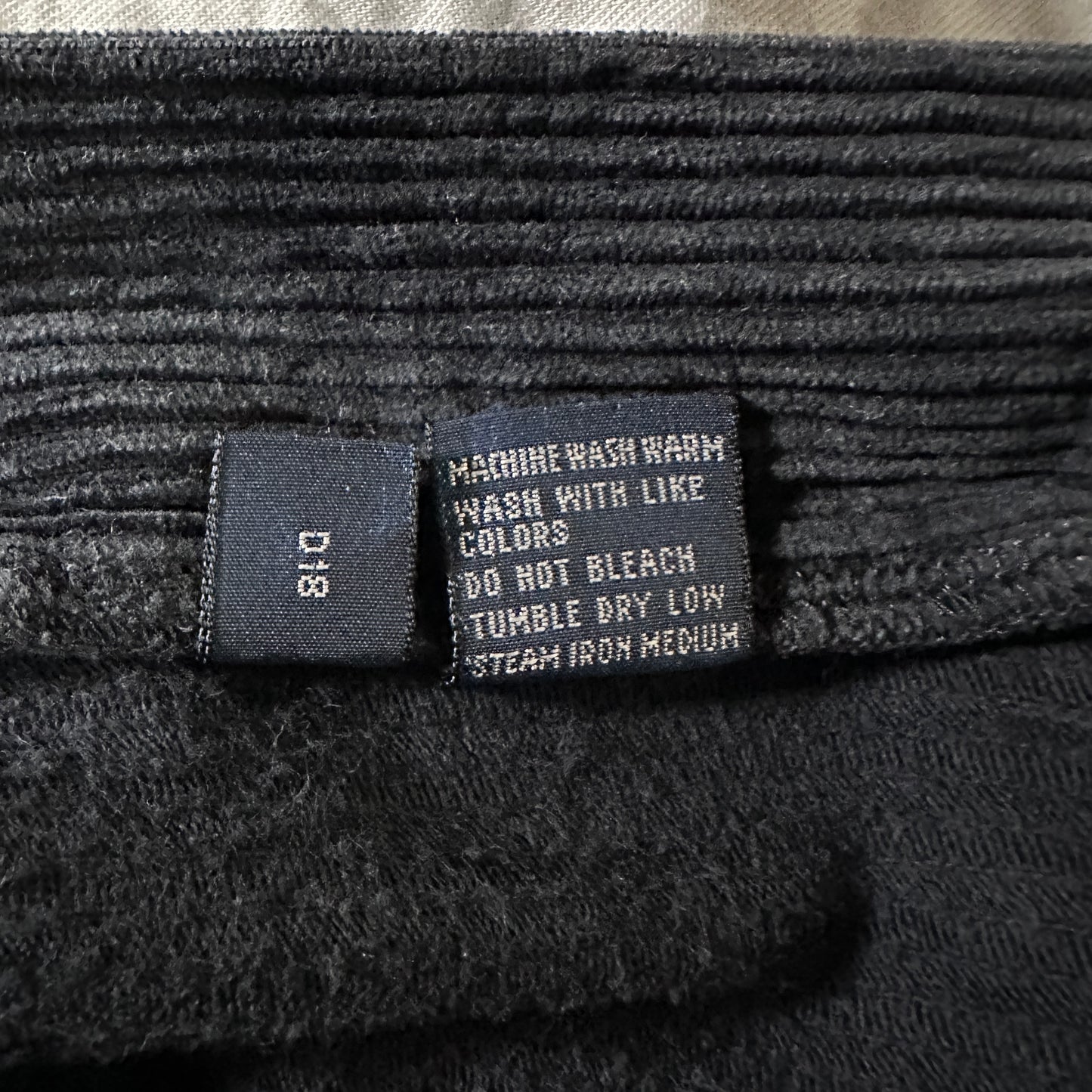 Polo by Ralph Lauren Black Cotton Corduroy Andrew Pant Size 35/30
