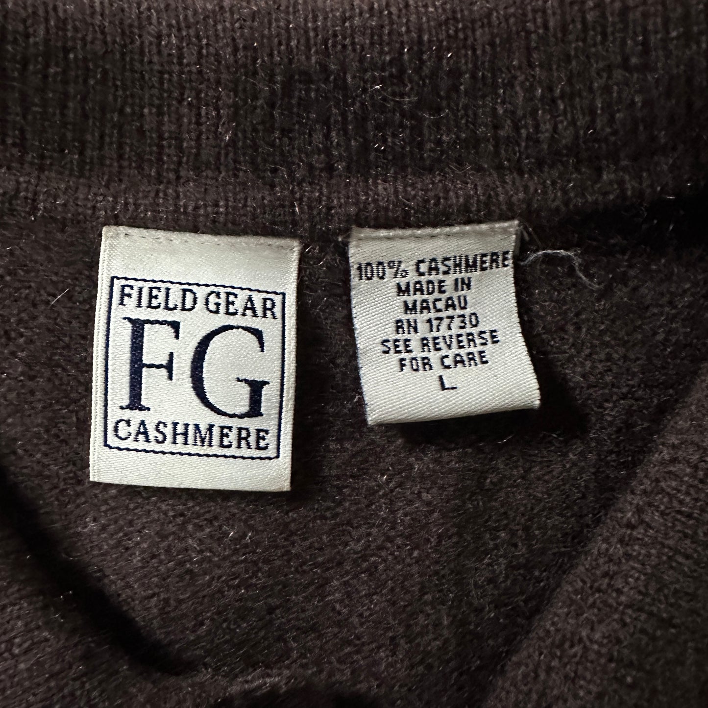 Cashmere Brown Knit Polo Sweater Size L