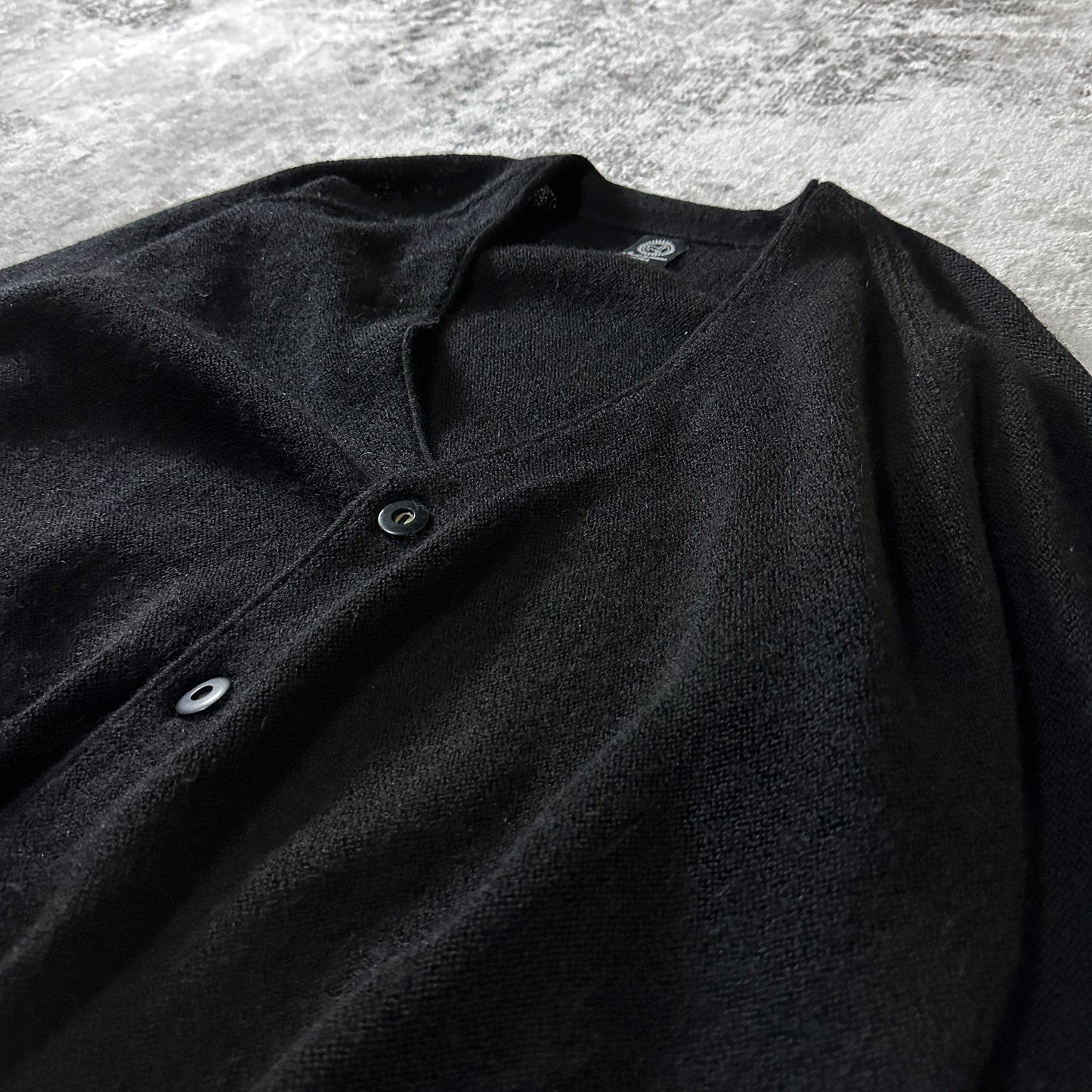 Black 100% Peruvian Alpaca Cardigan Size M